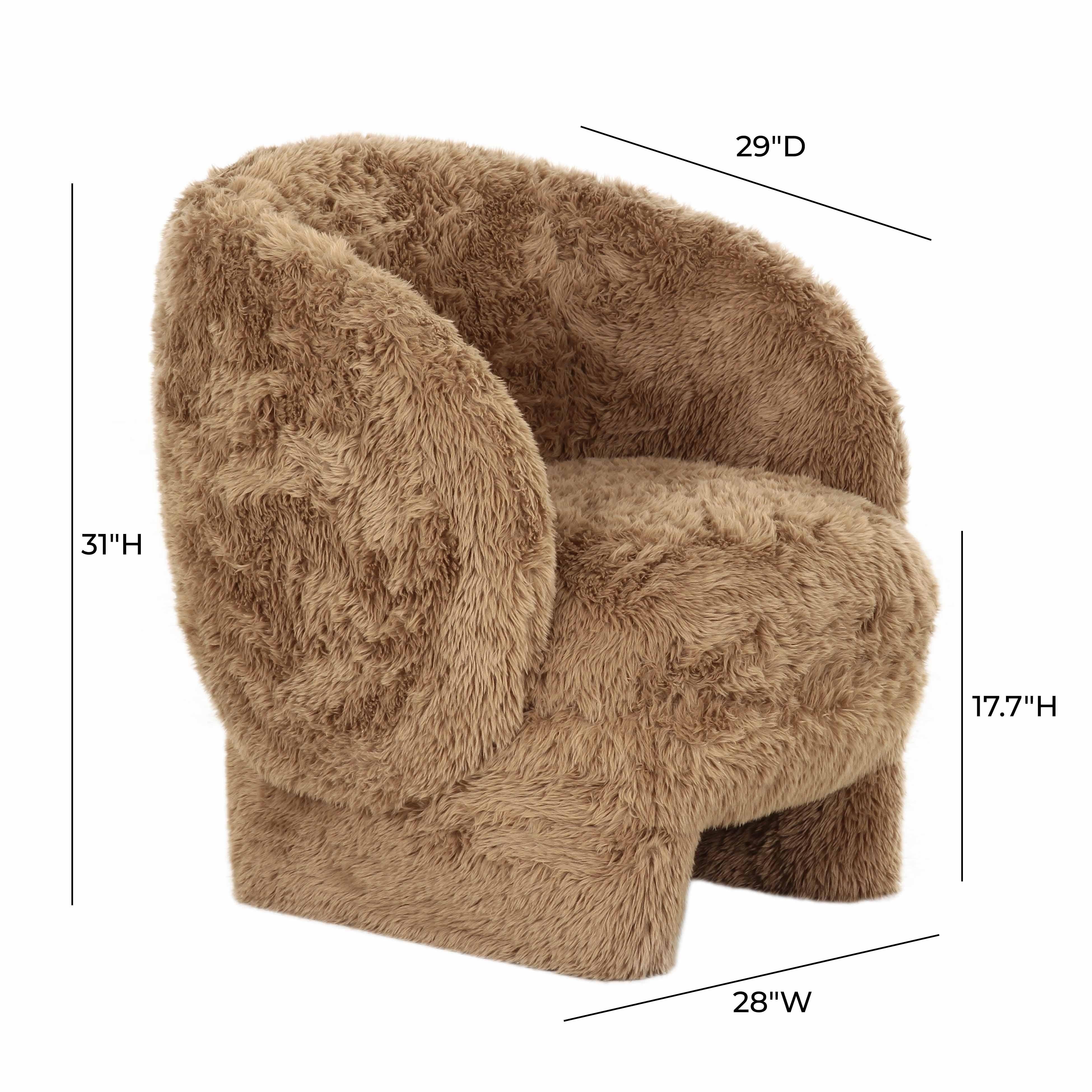 Kiki Contract-Grade Vegan Shearling Accent Chair - Image 13