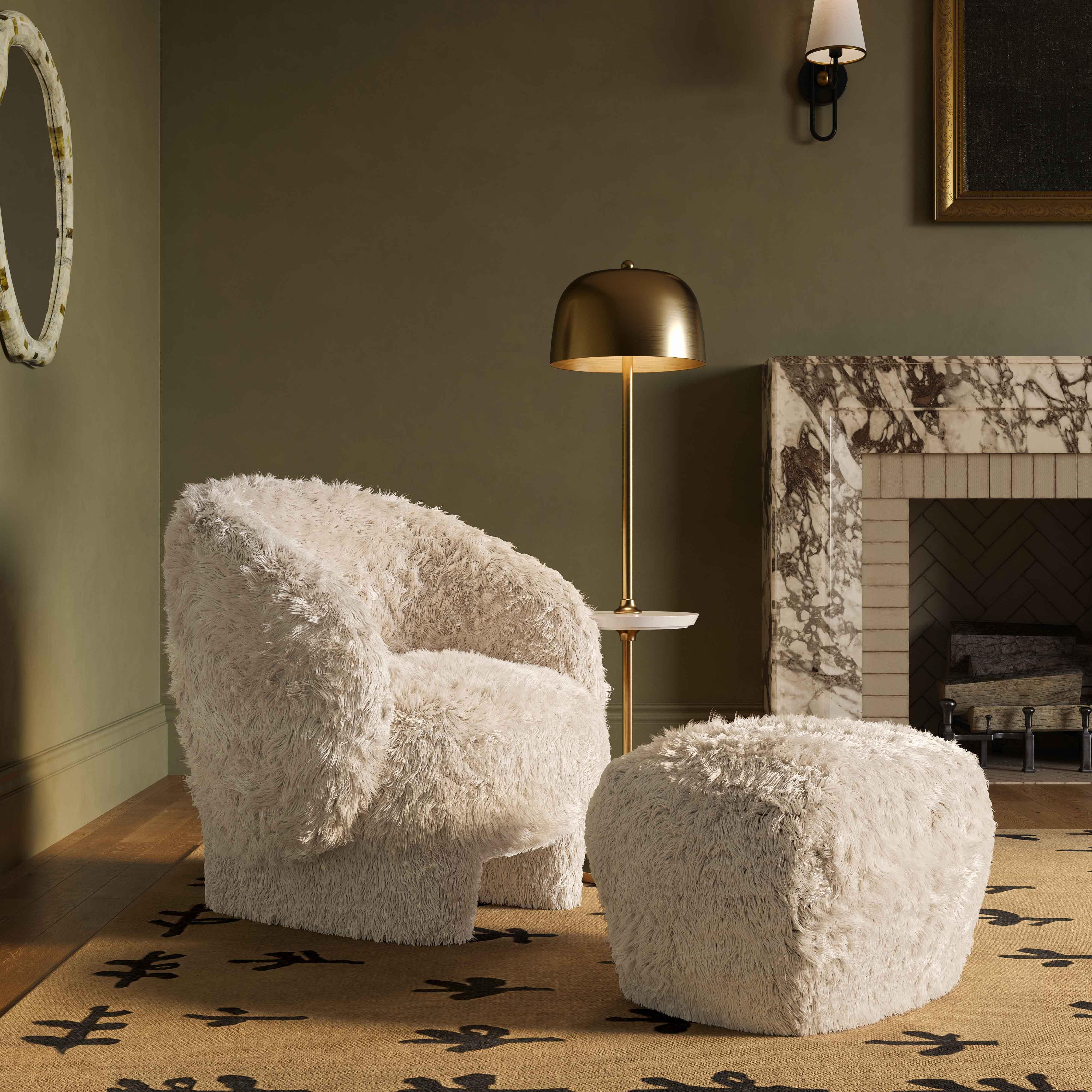 Kiki Contract-Grade Vegan Shearling Accent Chair - Image 2
