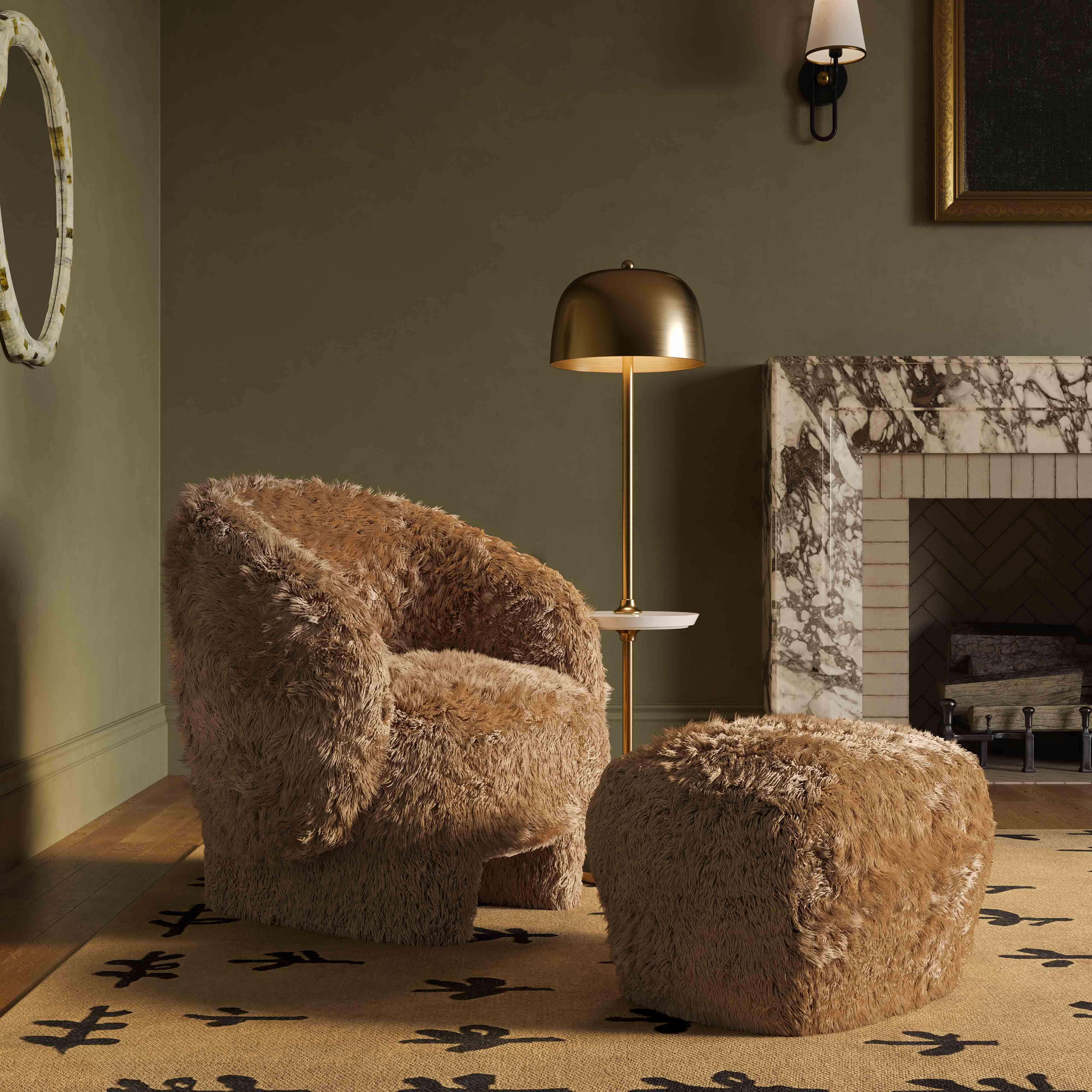 Kiki Contract-Grade Vegan Shearling Accent Chair - Image 9