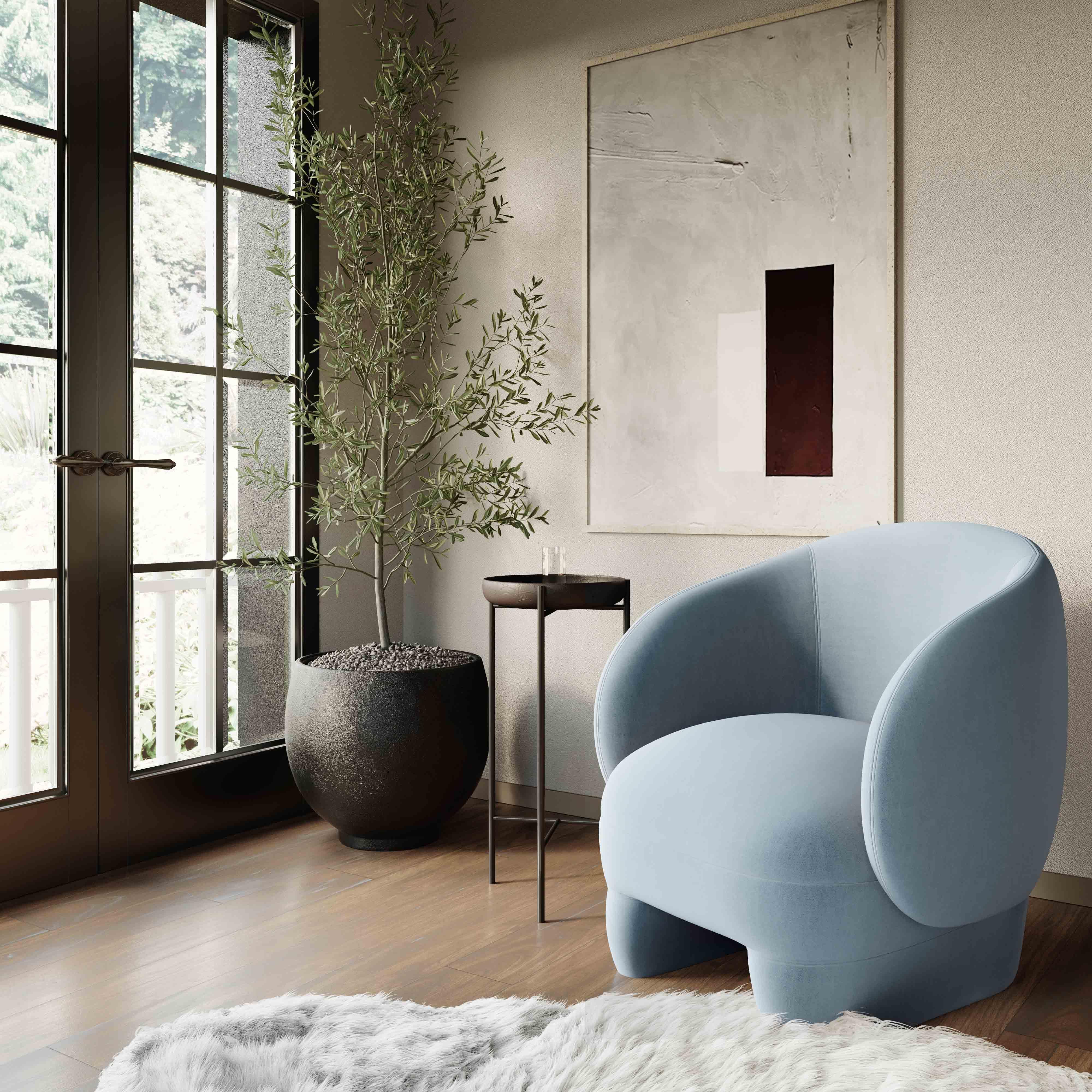Kiki Performance Velvet Accent Chair - Image 2