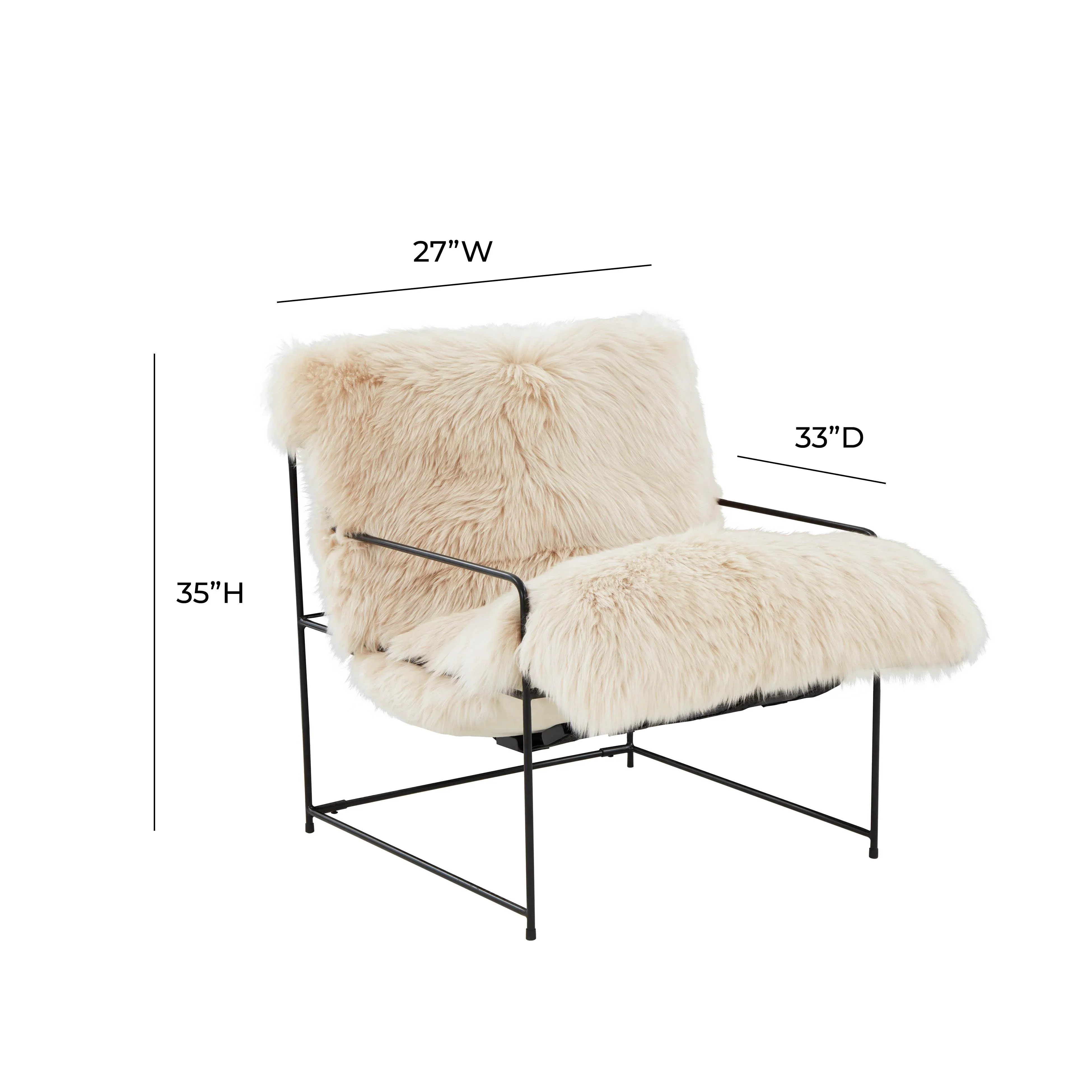 Kimi Genuine Sheepskin Accent Chair - Image 14