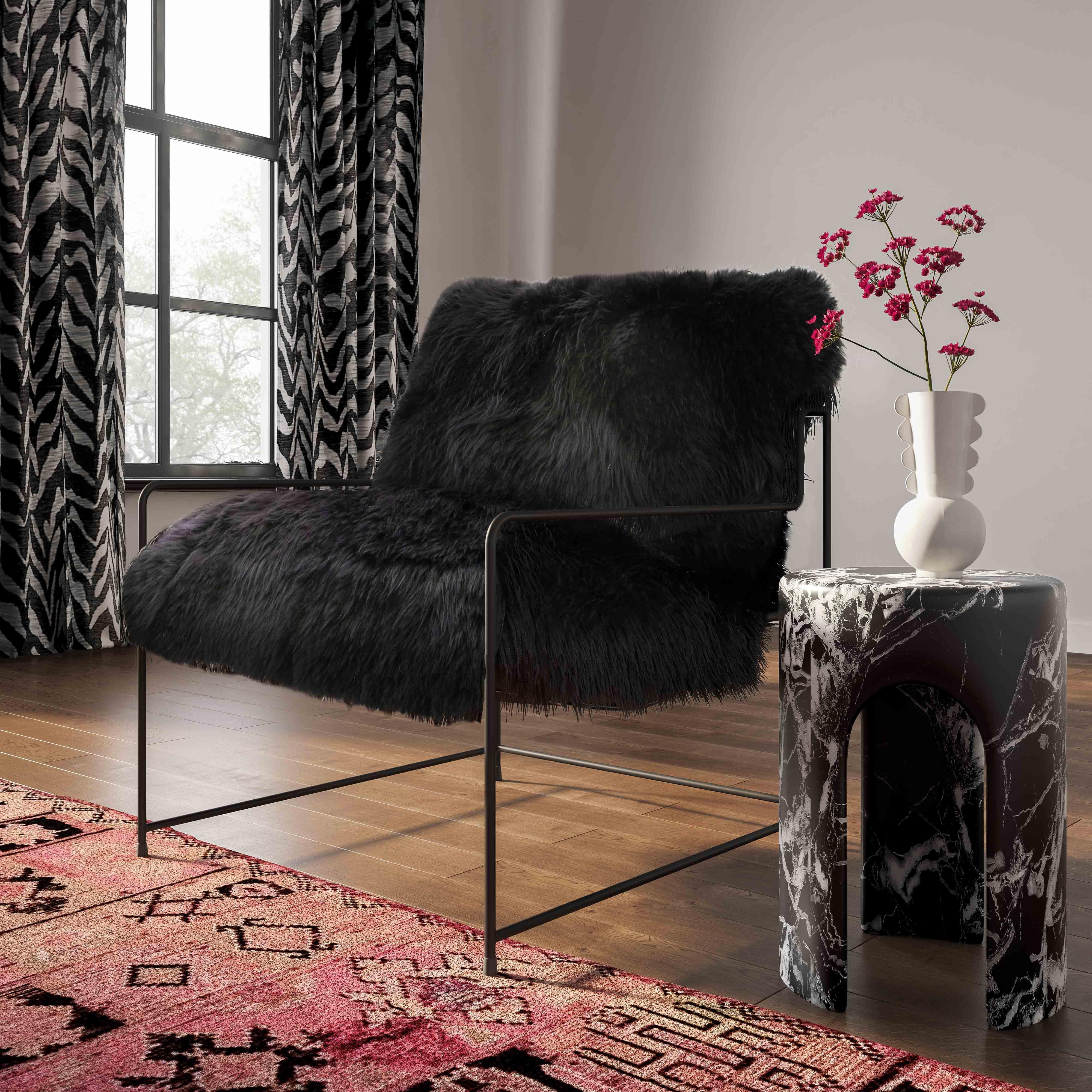 Kimi Genuine Sheepskin Accent Chair - Image 2