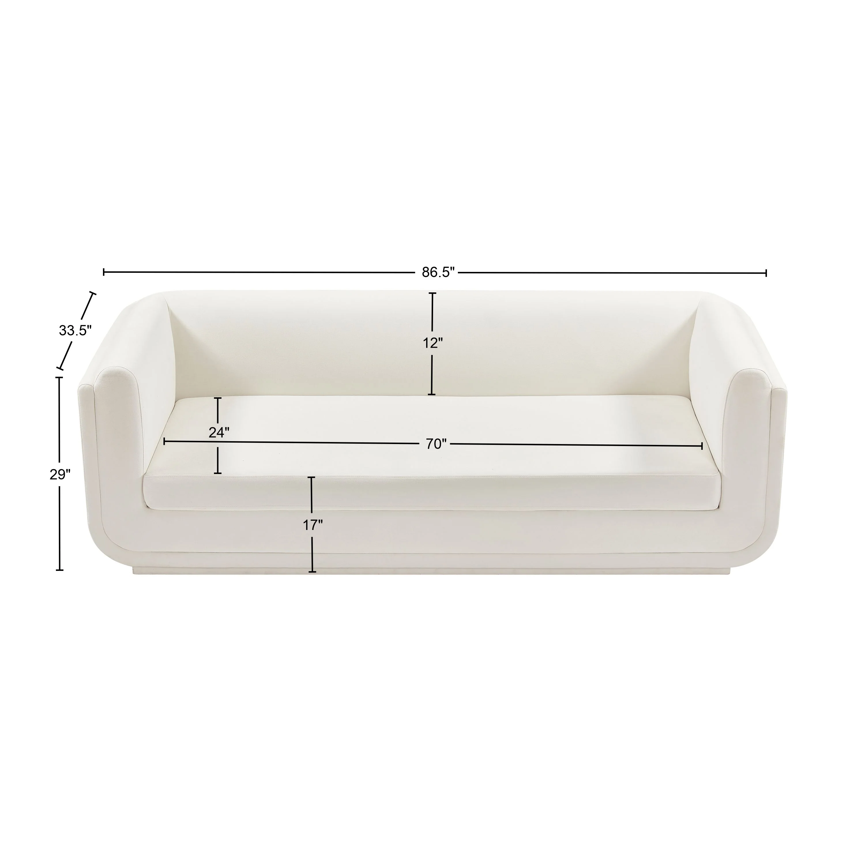 Kimora Linen Textured Fabric Sofa - Image 12