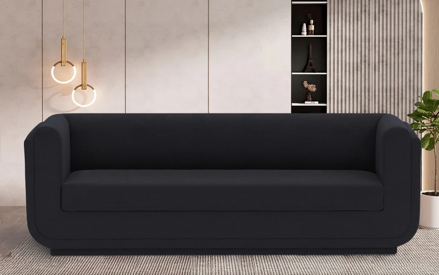 Kimora Linen Textured Fabric Sofa - Image 15