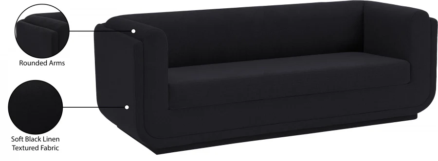 Kimora Linen Textured Fabric Sofa - Image 26