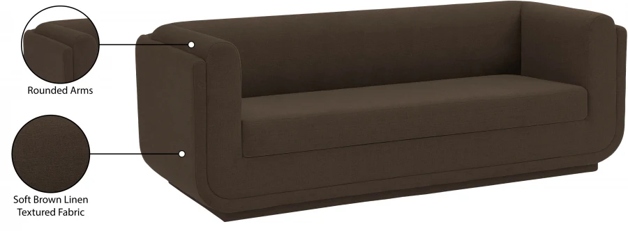 Kimora Linen Textured Fabric Sofa - Image 39