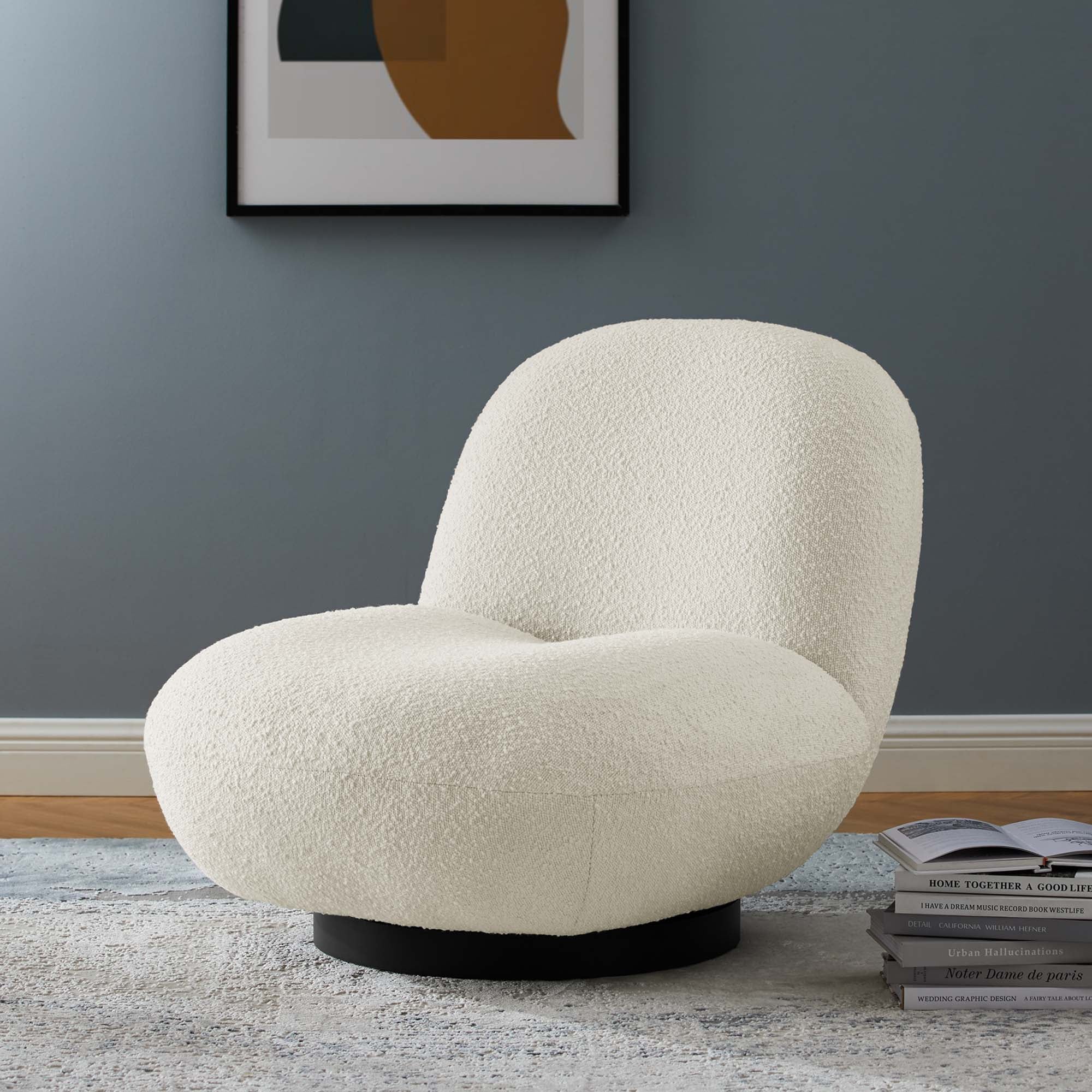 Kindred Boucle Upholstered Swivel Chair - Image 2