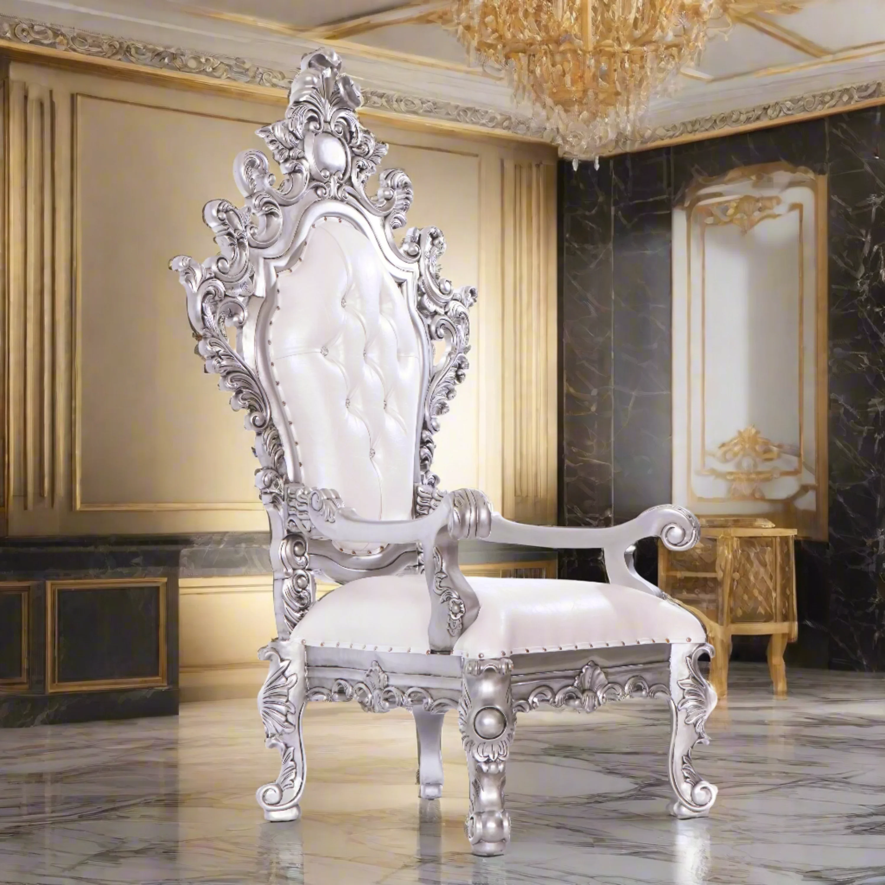 King Darius Royal Throne Chair - Image 26