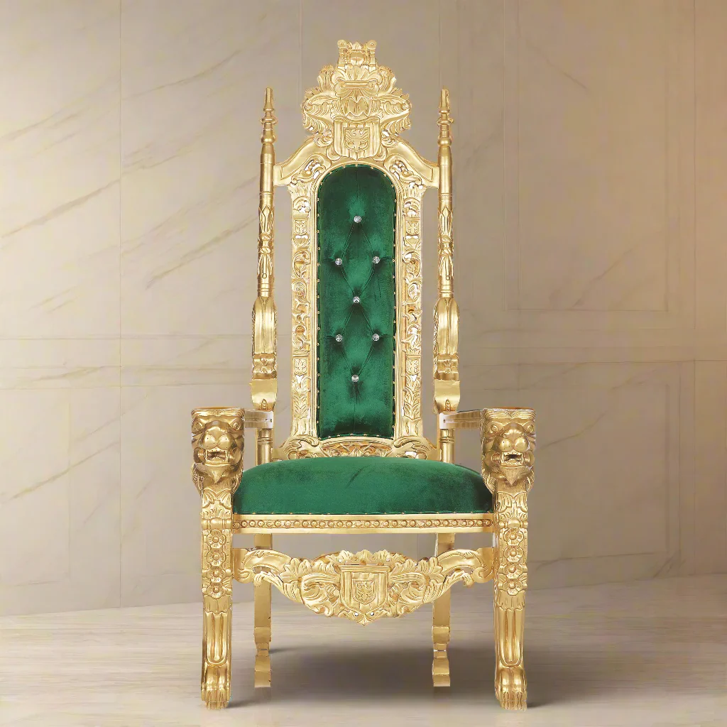 King David Lion Throne Chair - Velvet - Image 15