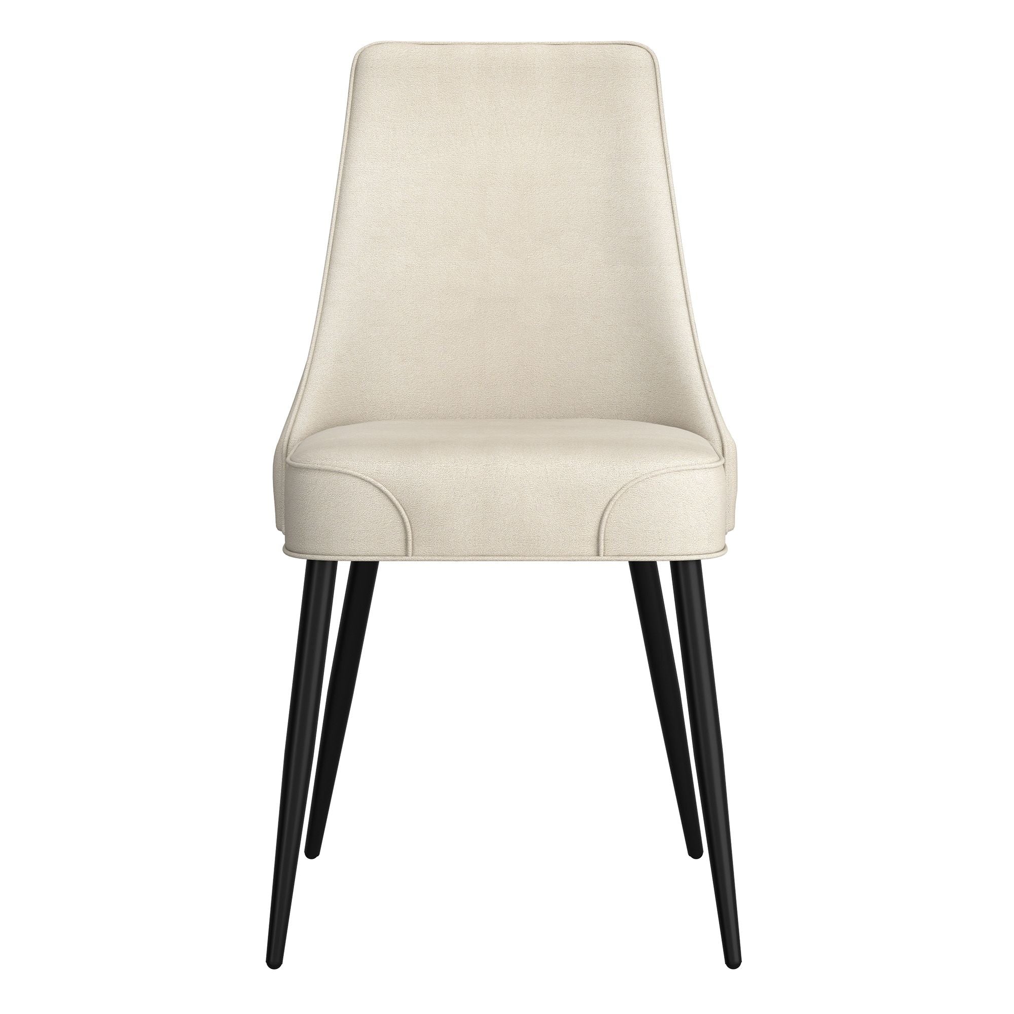 Koda Dining Chair, Fabric, set of 2, in Beige and Black - Image 5