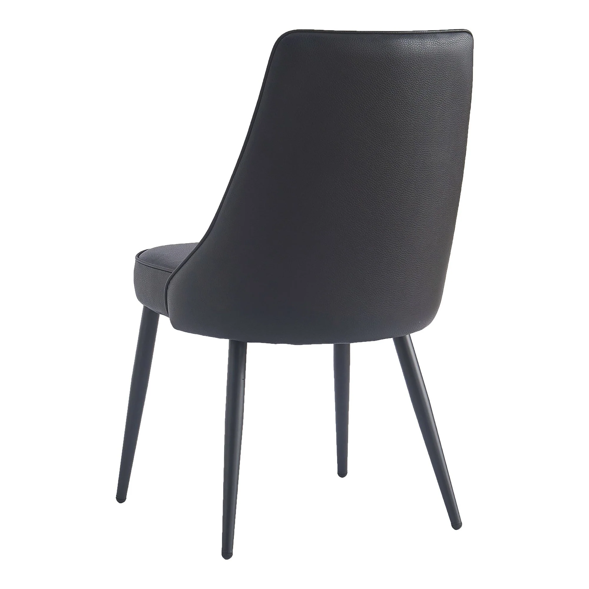 Koda Dining Chair, Faux Leather, set of 2, in Black - Image 3