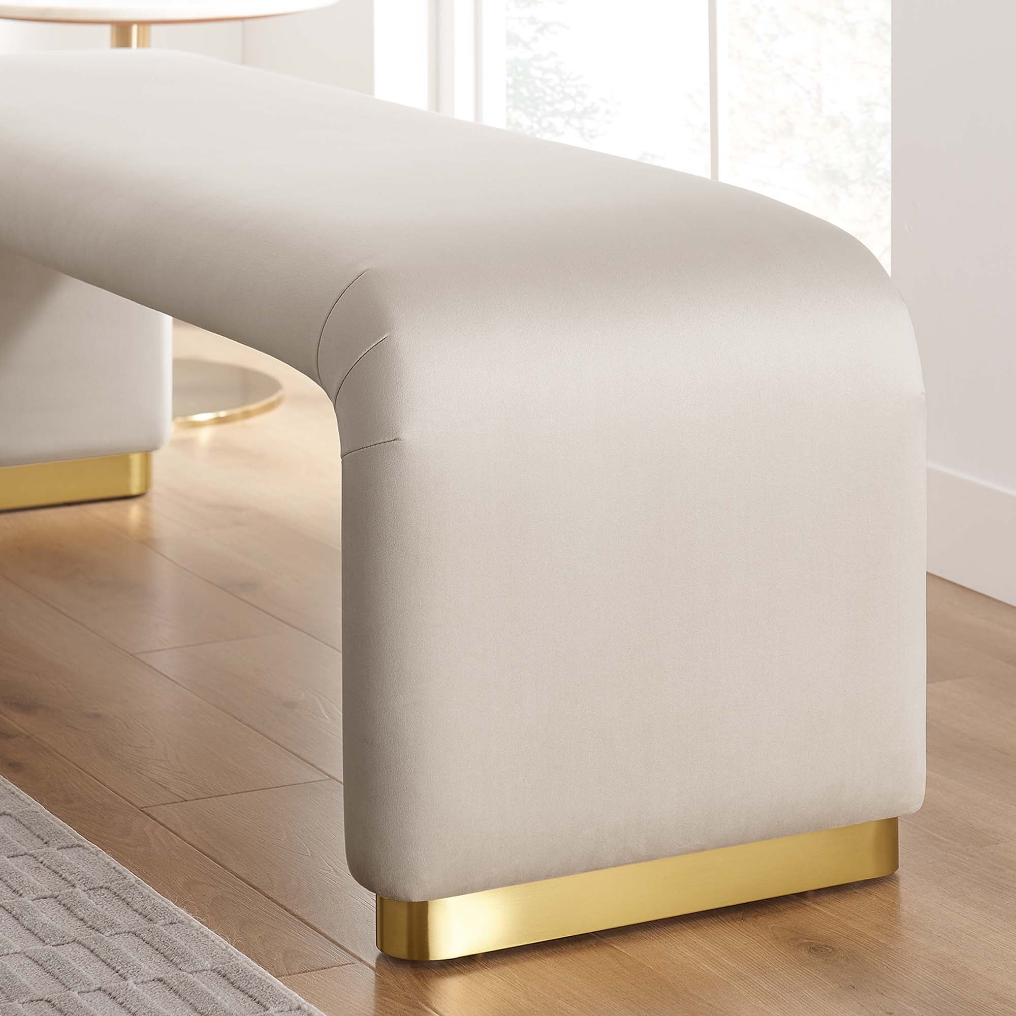 Koda Performance Velvet Waterfall Long Bench - Image 21