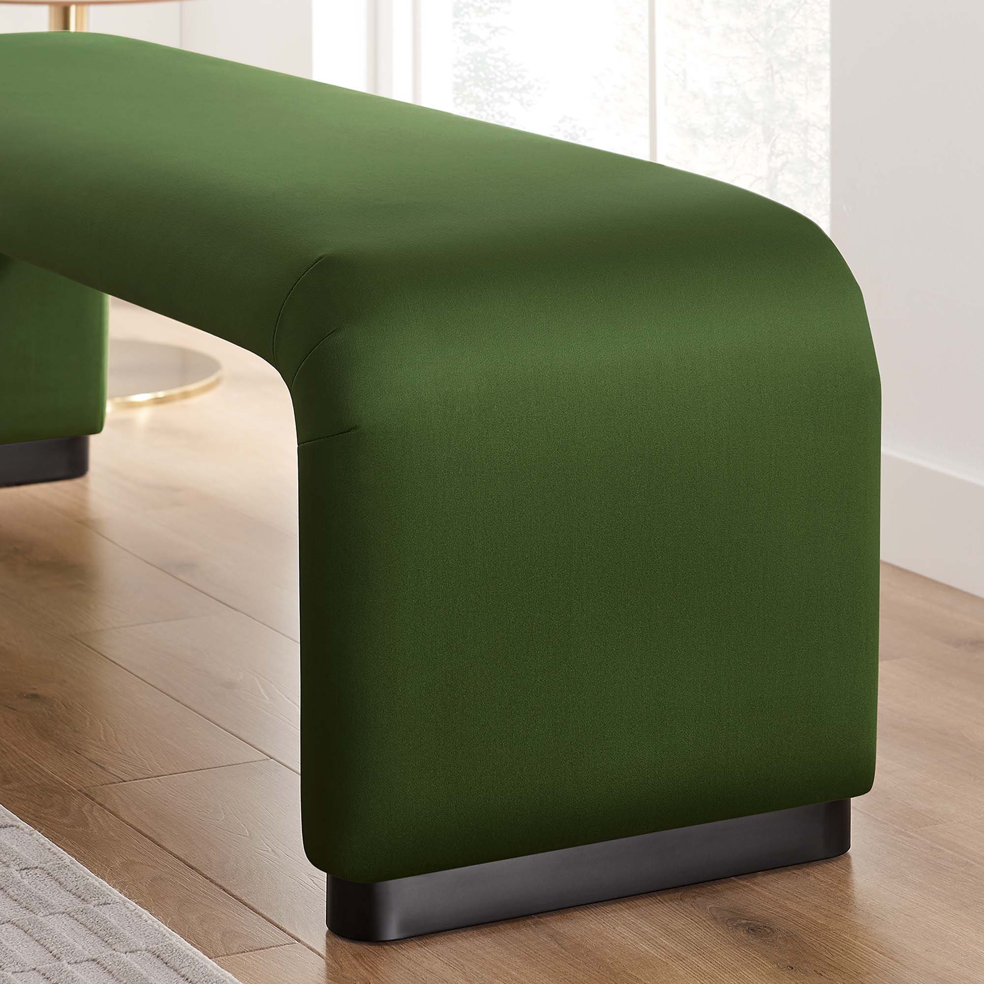 Koda Performance Velvet Waterfall Long Bench - Image 3