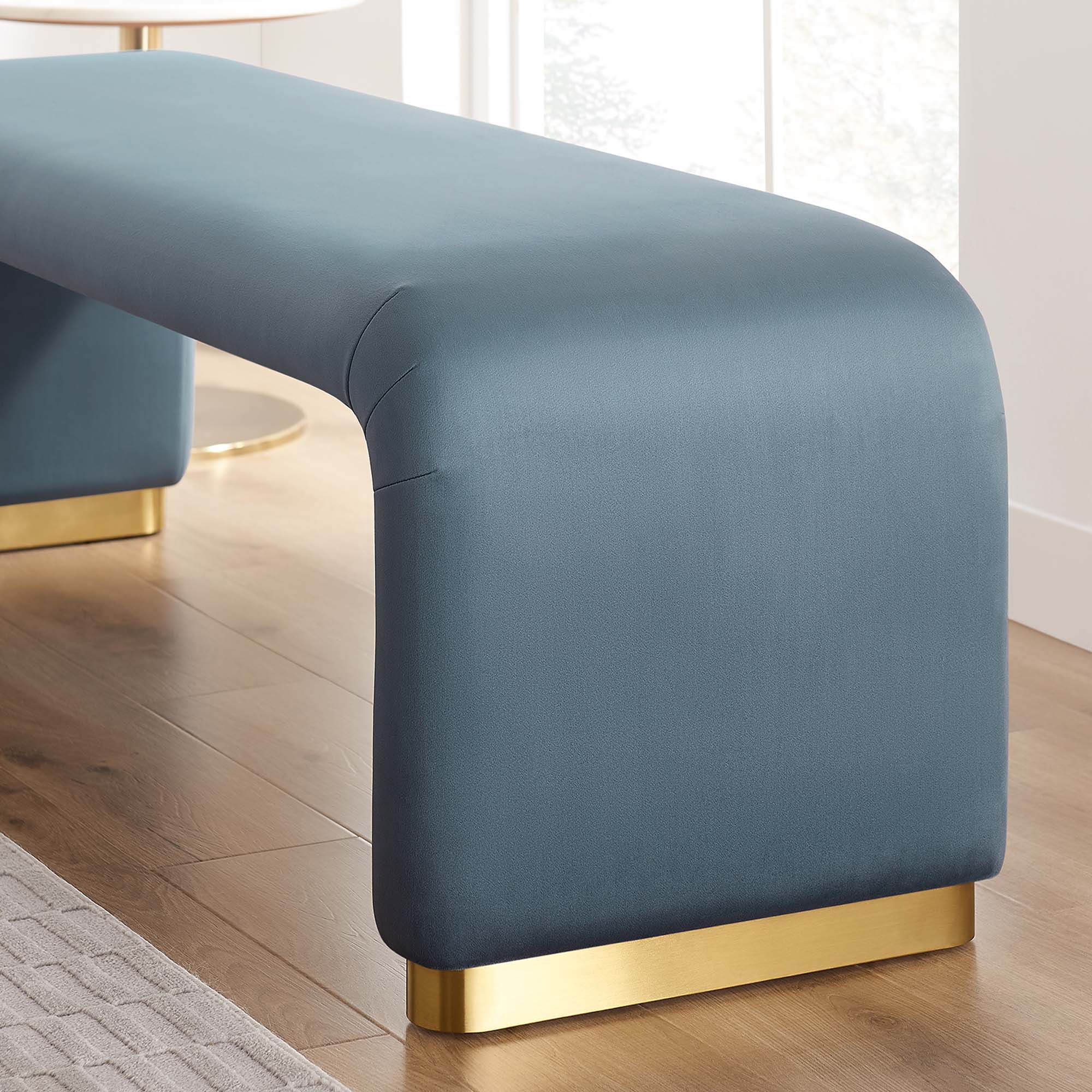 Koda Performance Velvet Waterfall Long Bench - Image 30