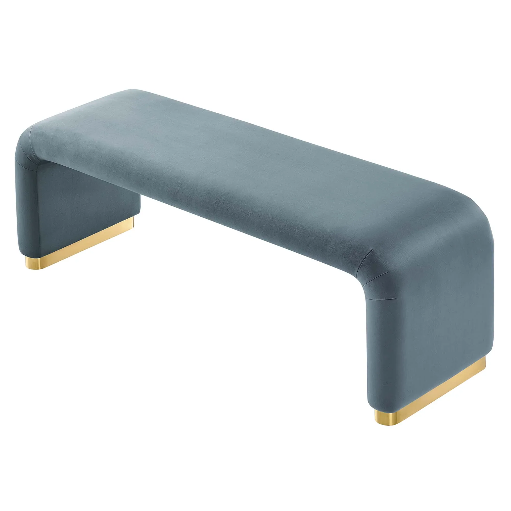 Koda Performance Velvet Waterfall Long Bench - Image 33