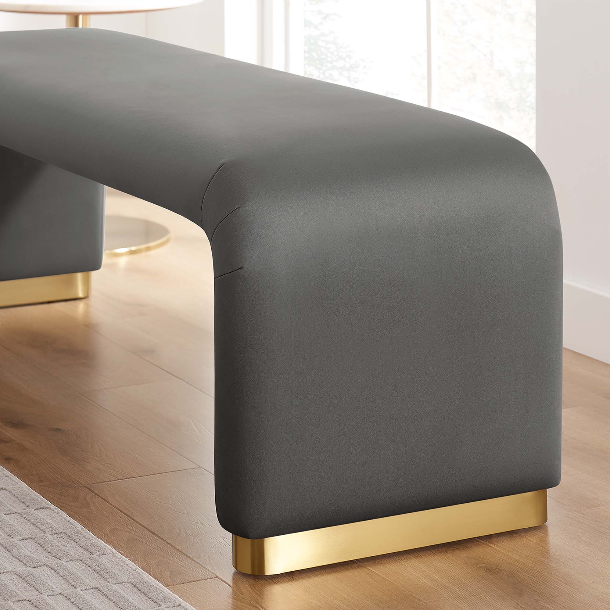 Koda Performance Velvet Waterfall Long Bench - Image 48
