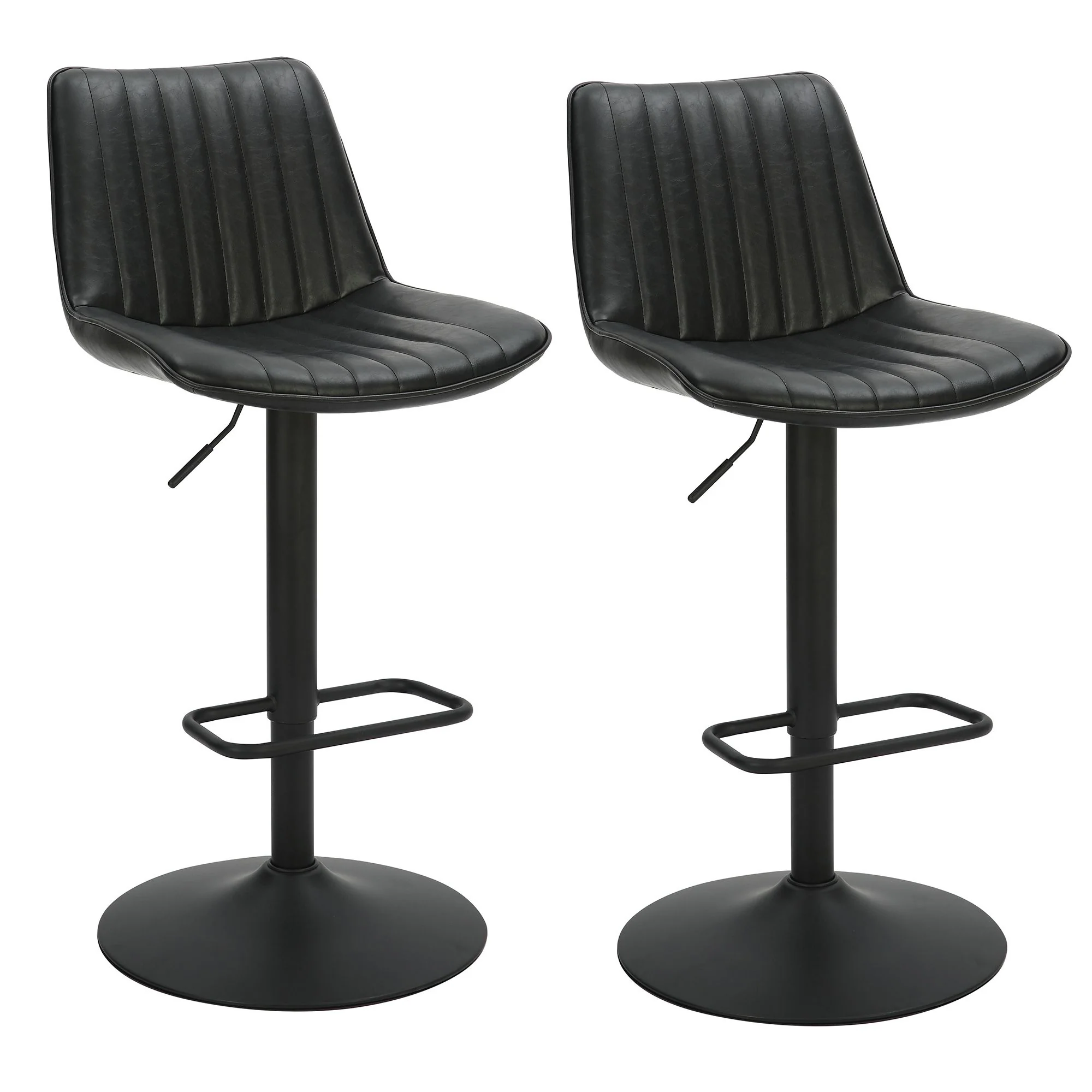 Kosi Adjustable Air-Lift Stool, set of 2, in Black - Image 7