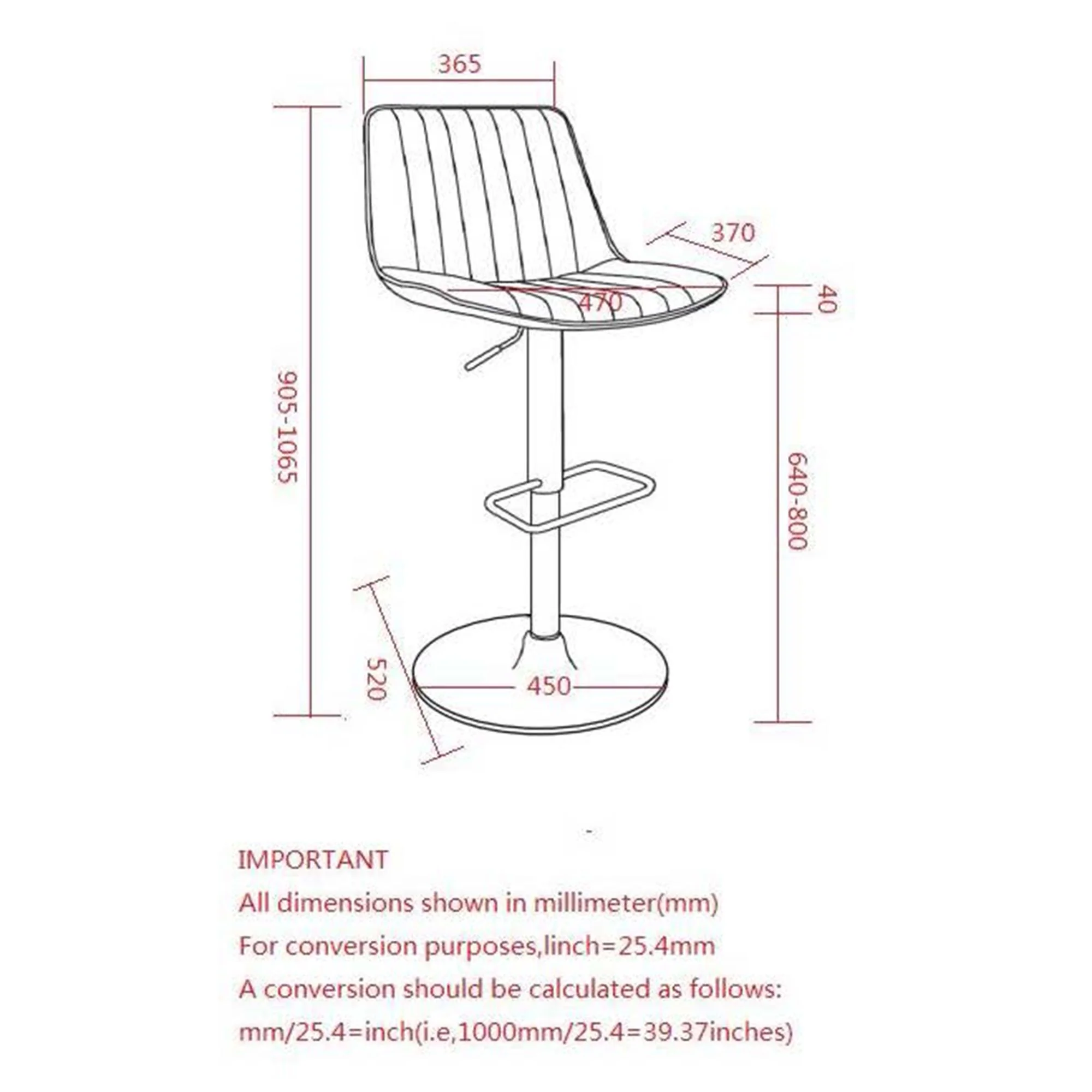 Kosi Adjustable Air-Lift Stool, set of 2, in Black - Image 8