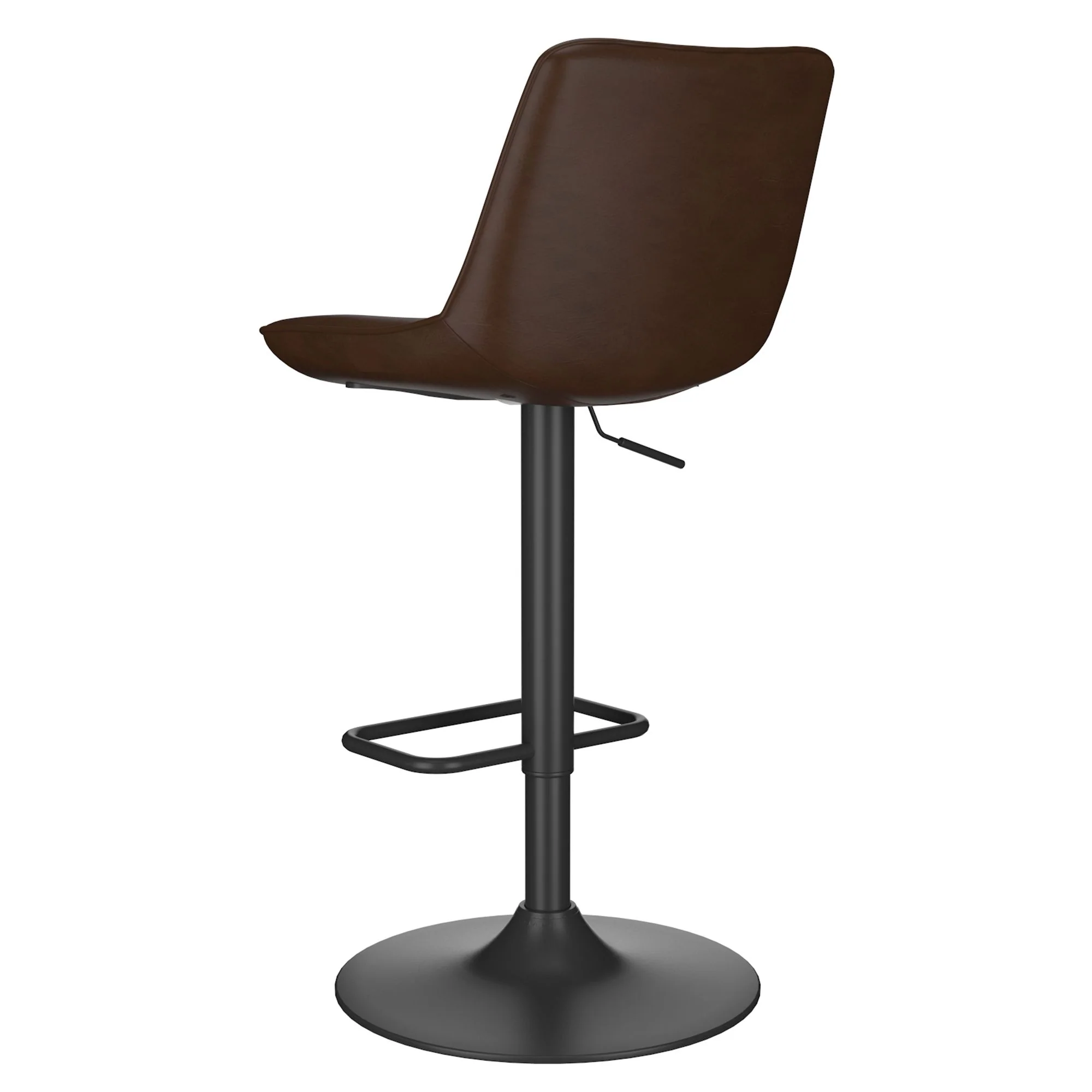 Kosi Adjustable Air-Lift Stool, set of 2, in Brown and Black - Image 3
