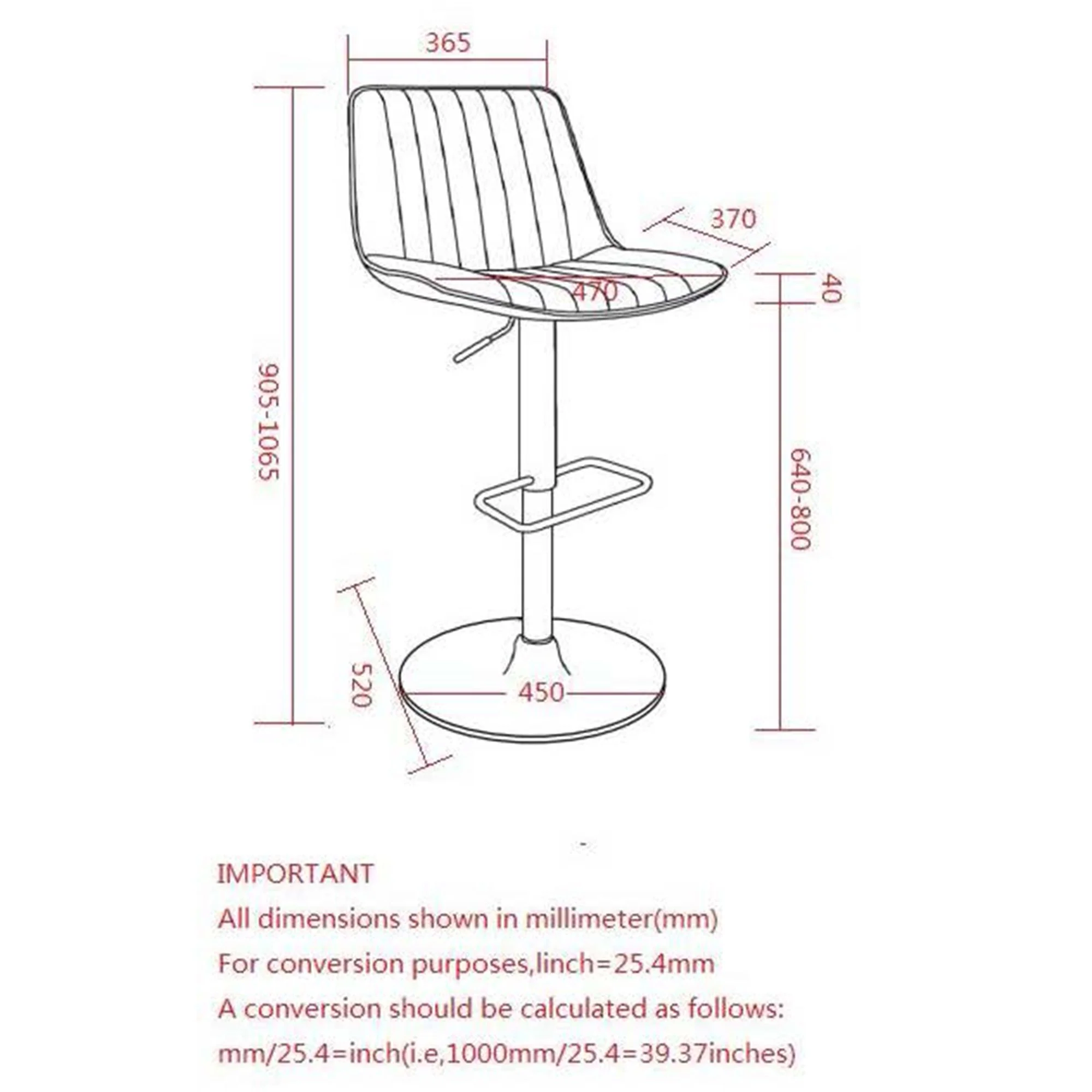 Kosi Adjustable Air-Lift Stool, set of 2, in Brown and Black - Image 8