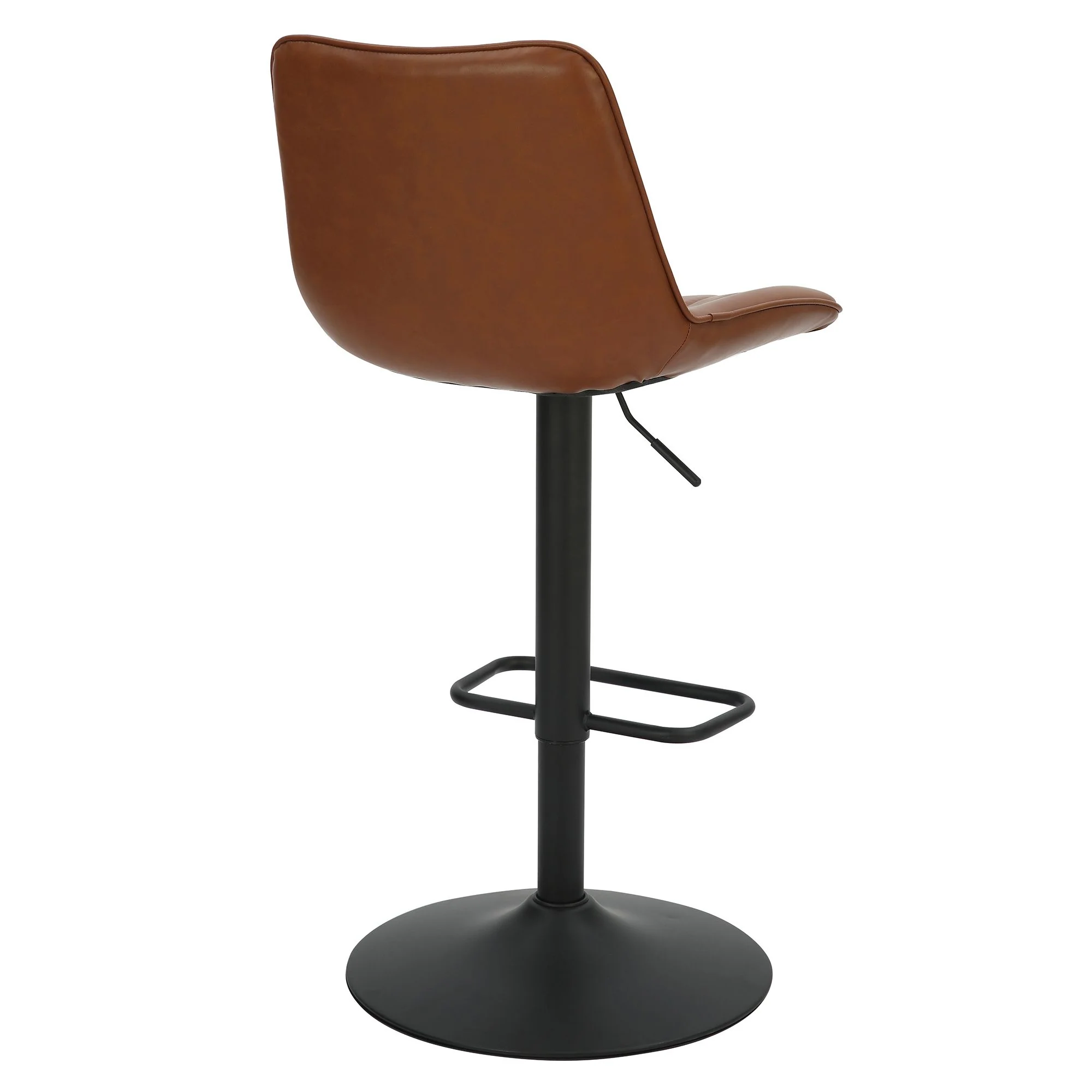 Kosi Adjustable Air-Lift Stool, set of 2, in Saddle and Black - Image 3