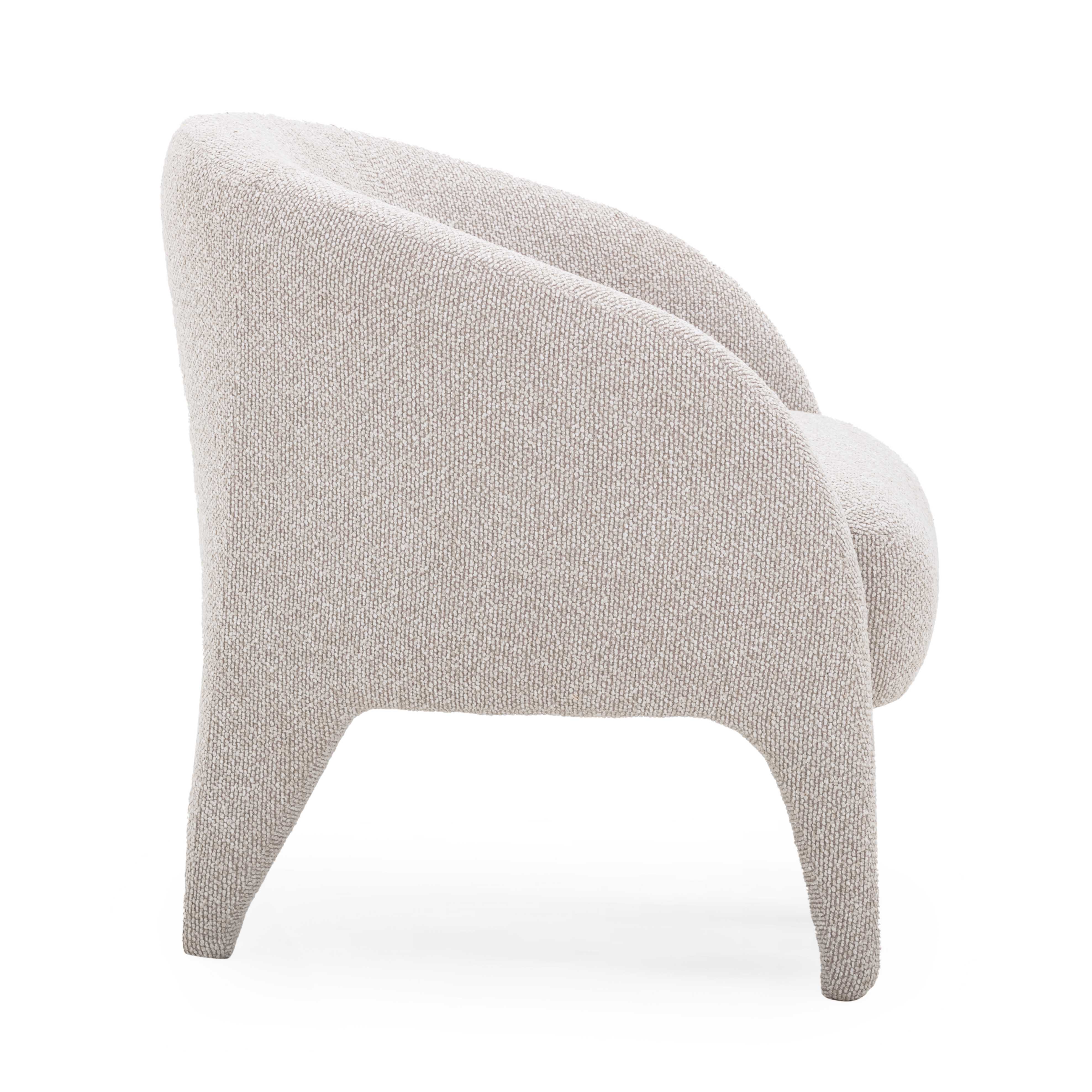 Kris Warm Grey Performance Boucle Accent Chair - Image 4