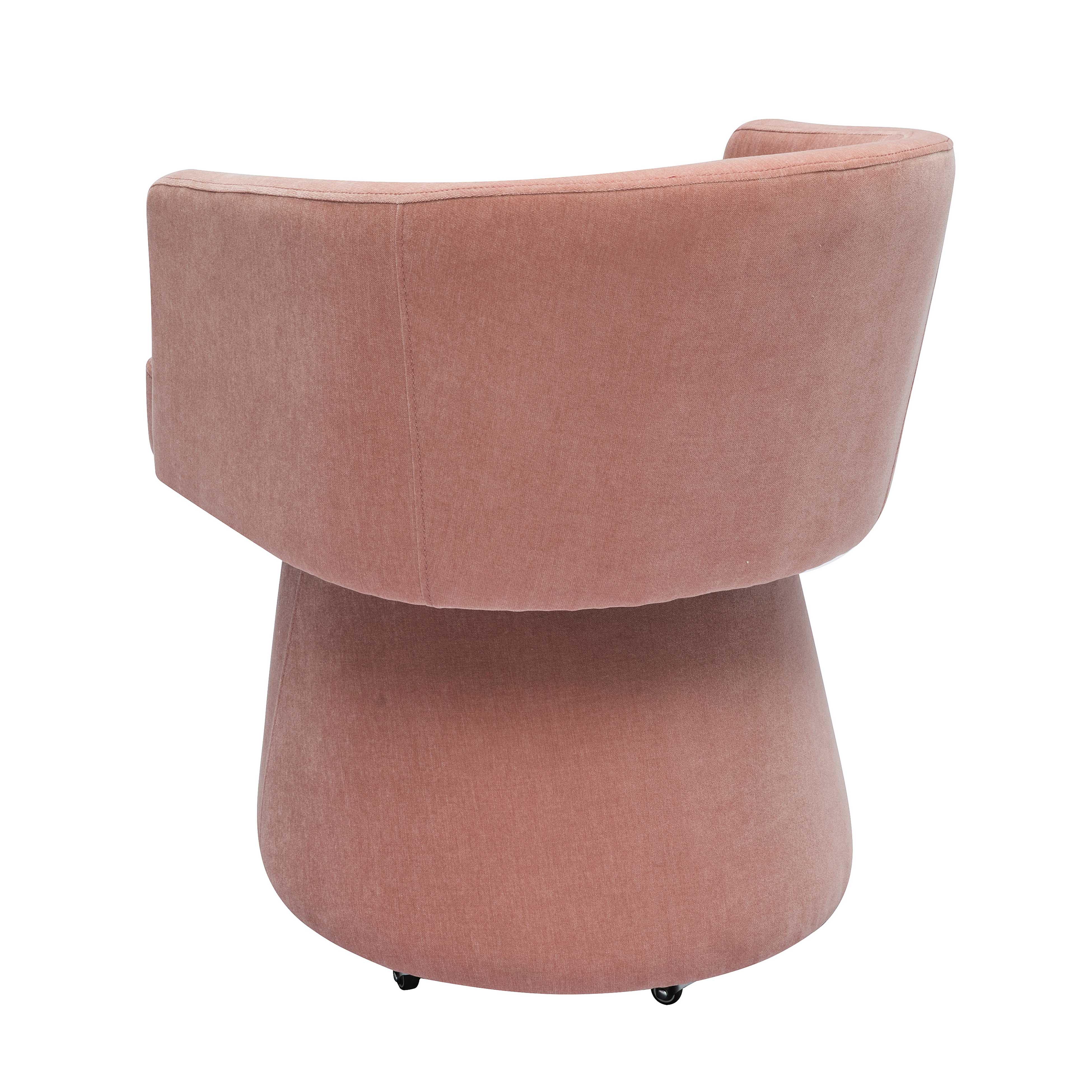 Kristen Upcycled Contract-Grade Chenille Rolling Desk Chair - Image 12