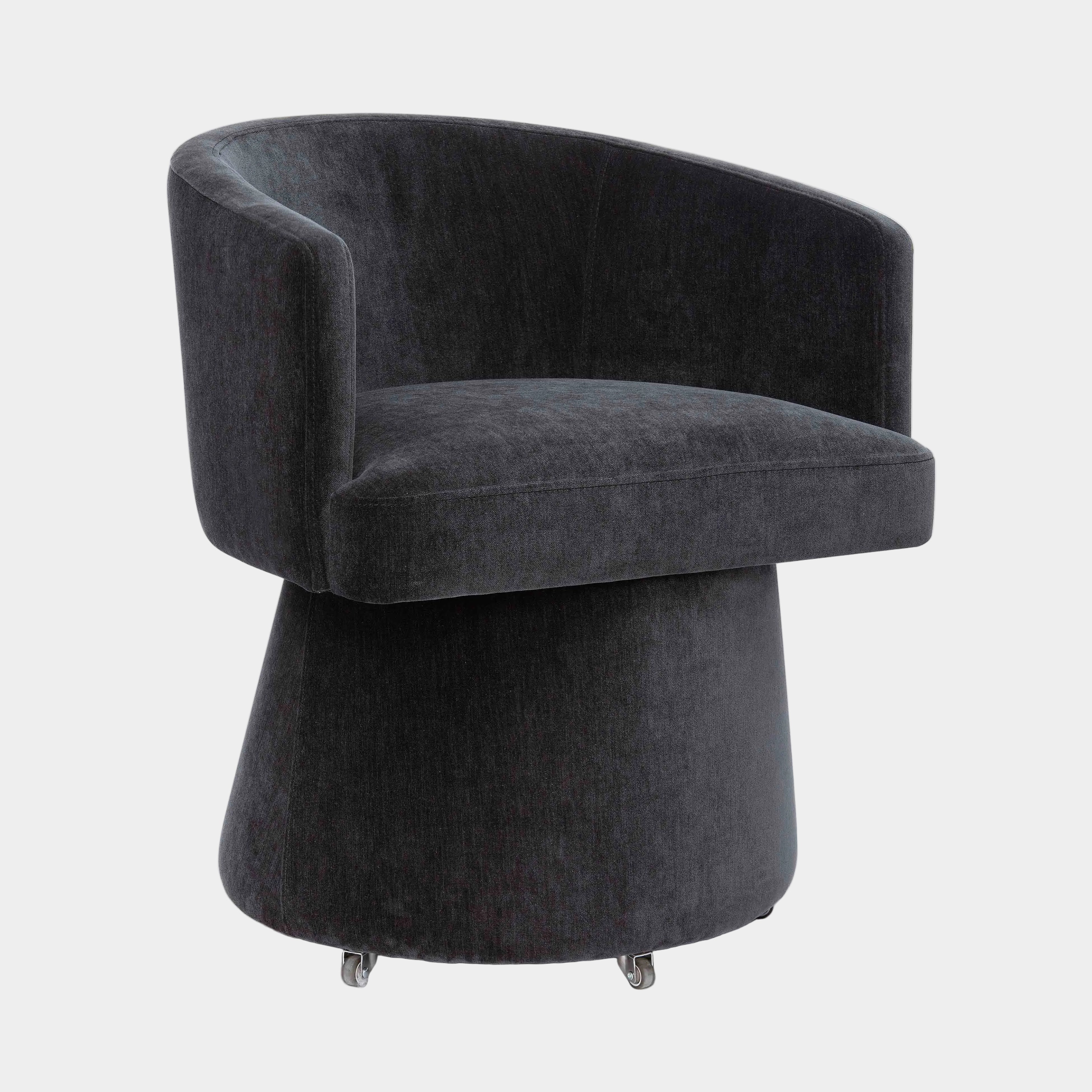 Kristen Upcycled Contract-Grade Chenille Rolling Desk Chair - Image 25