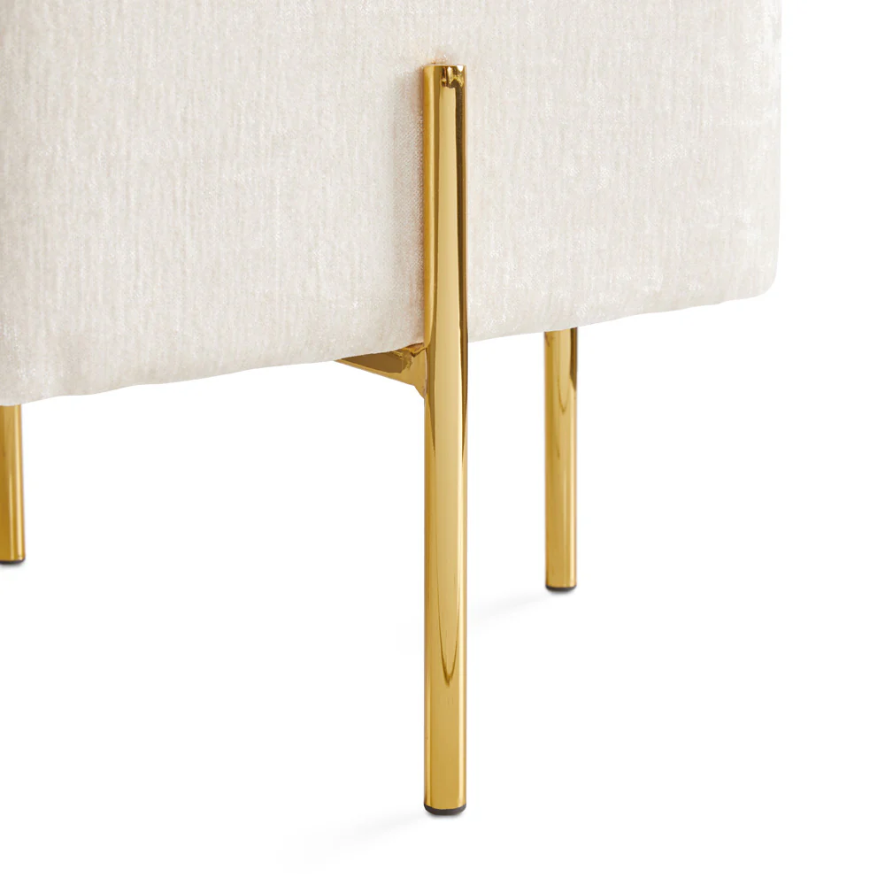 Kube Gold Ottoman Ivory Linen - Image 3