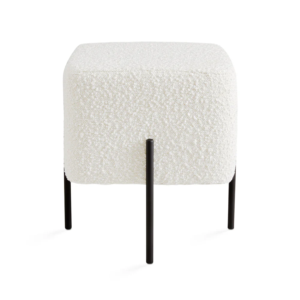 Kube Ottoman White Boucle - Image 2