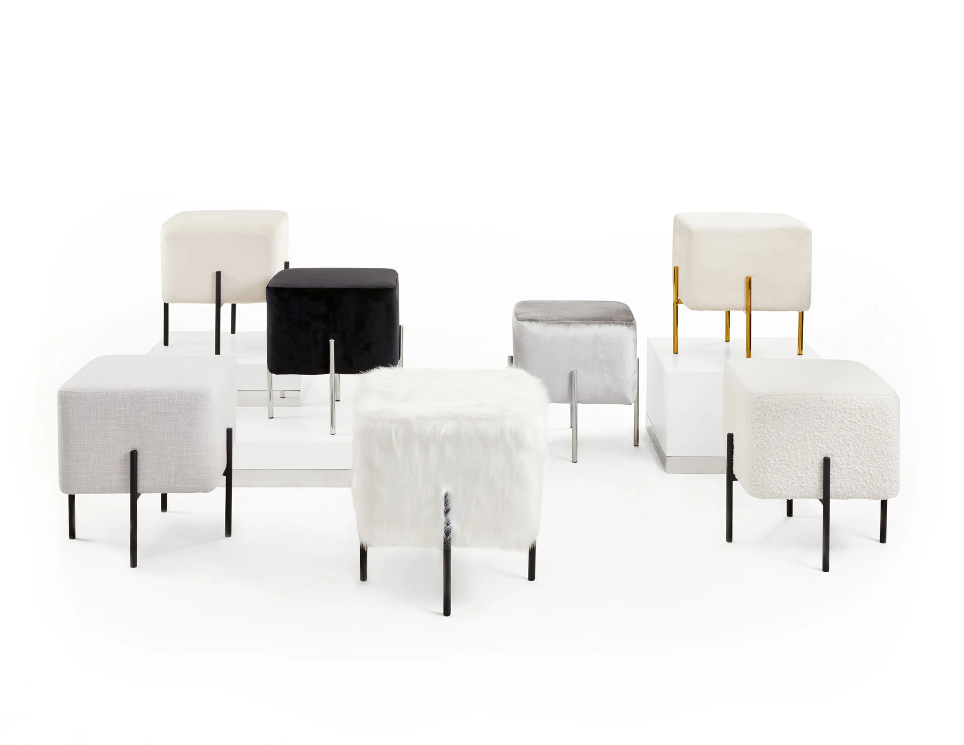 Kube Ottoman White Boucle - Image 5