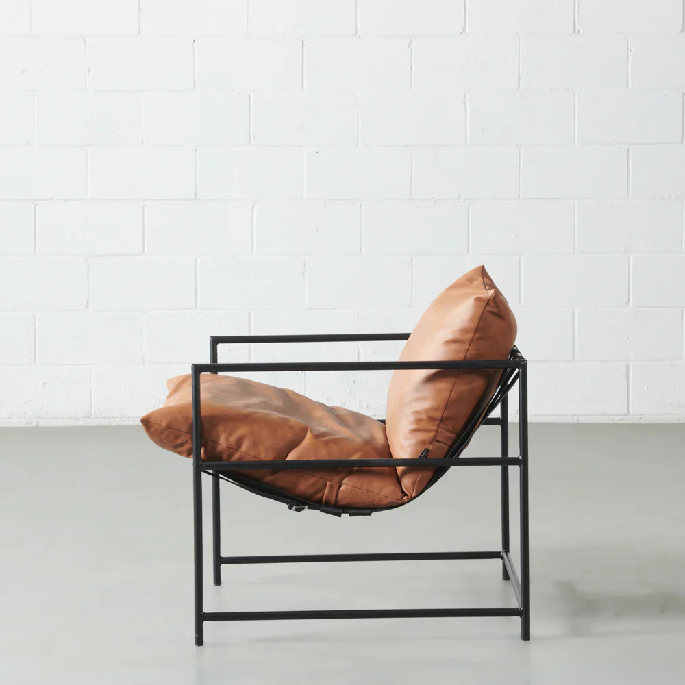 KYOTO - Brown Vegan Leather Chair - Image 4