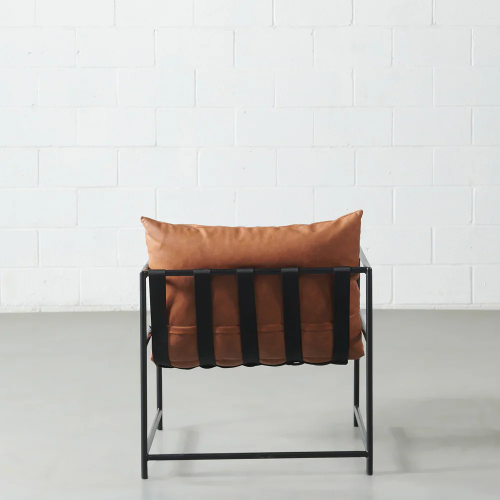 KYOTO - Brown Vegan Leather Chair - Image 5