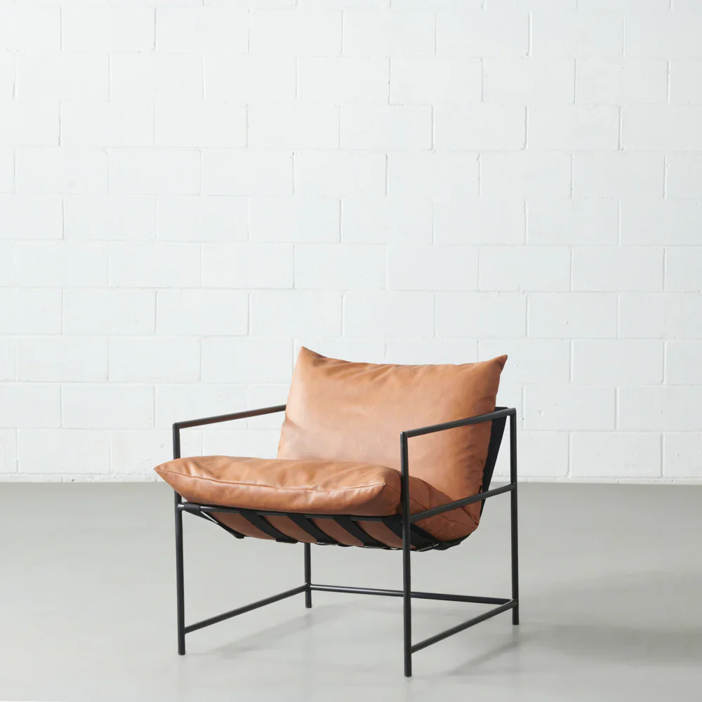 KYOTO - Brown Vegan Leather Chair - Image 7