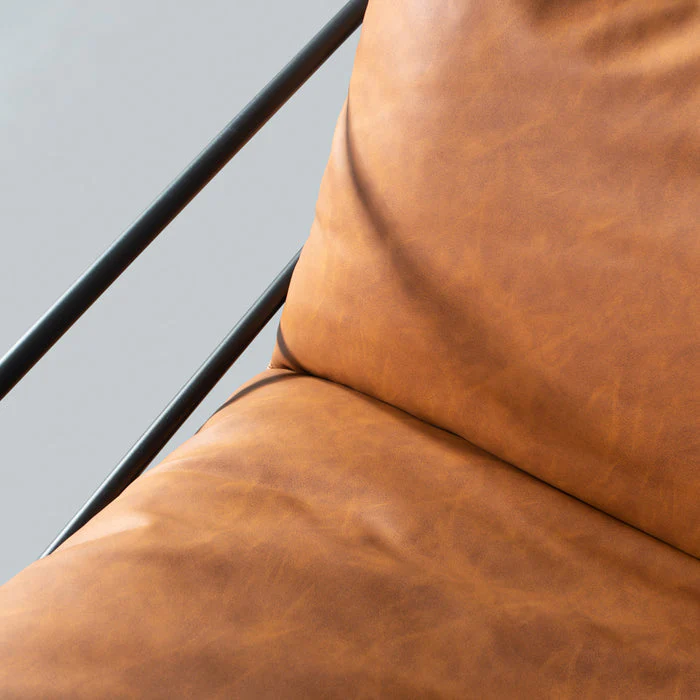 KYOTO - Brown Vegan Leather Chair - Image 9