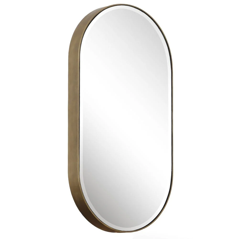Lago Oval Mirror, Gold - Image 3