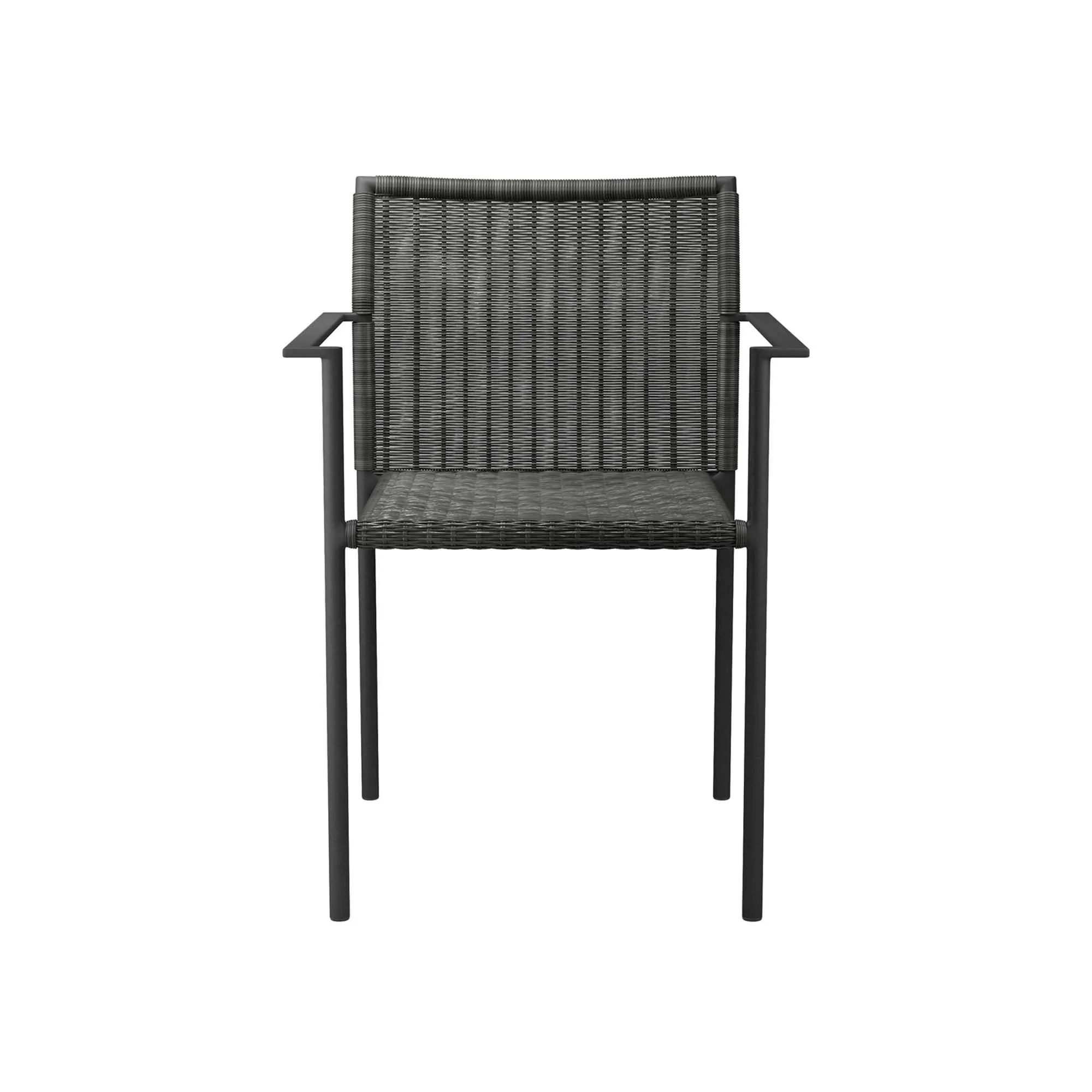 Lagoon Outdoor Patio Dining Armchairs Set of 2 in Charcoal - Image 5