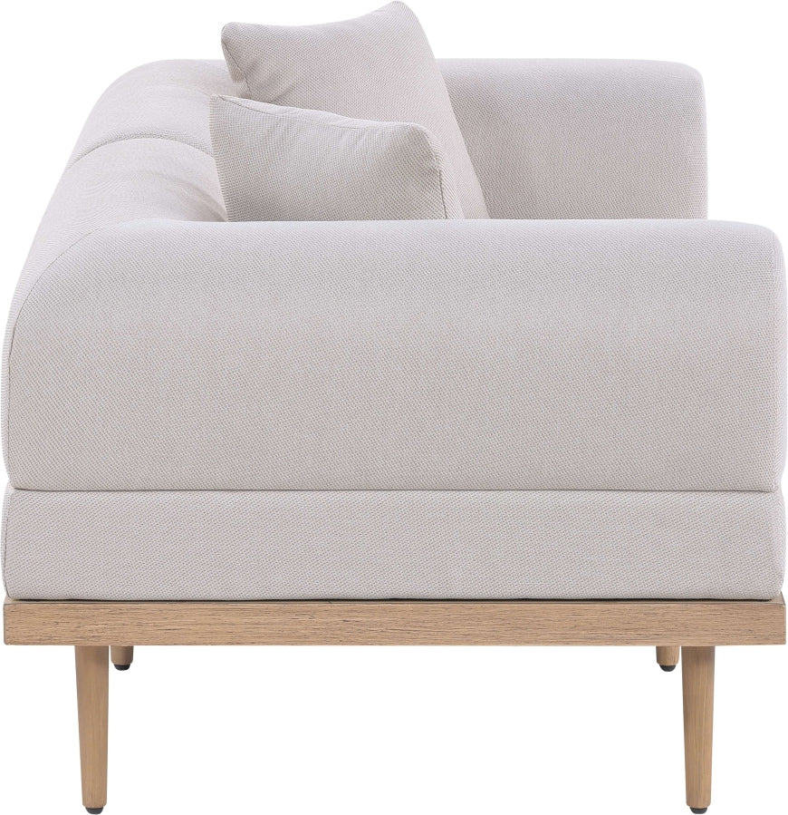 Laguna Resilient Water Resistant Fabric Upholstered Outdoor Patio 2pc. Modular Loveseat - Image 9