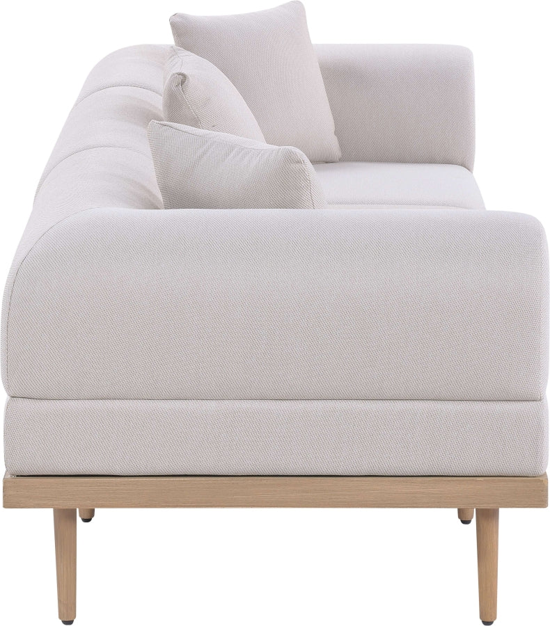 Laguna Resilient Water Resistant Fabric Upholstered Outdoor Patio 3pc. Modular Sofa - Image 9