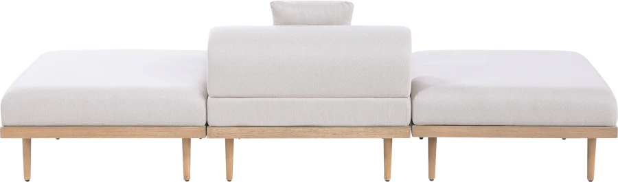 Laguna Resilient Water Resistant Fabric Upholstered Outdoor Patio 3pc. Modular Sofa - Image 10