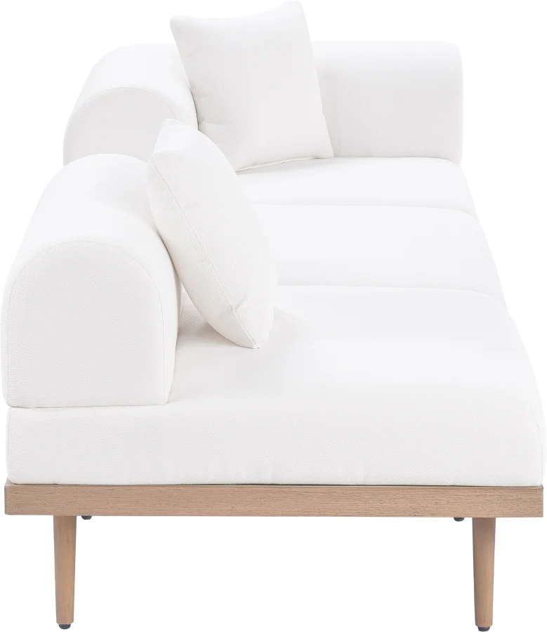 Laguna Resilient Water Resistant Fabric Upholstered Outdoor Patio 3pc. Modular Sofa - Image 3