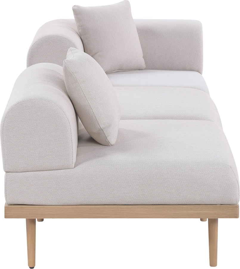 Laguna Resilient Water Resistant Fabric Upholstered Outdoor Patio 3pc. Modular Sofa - Image 9