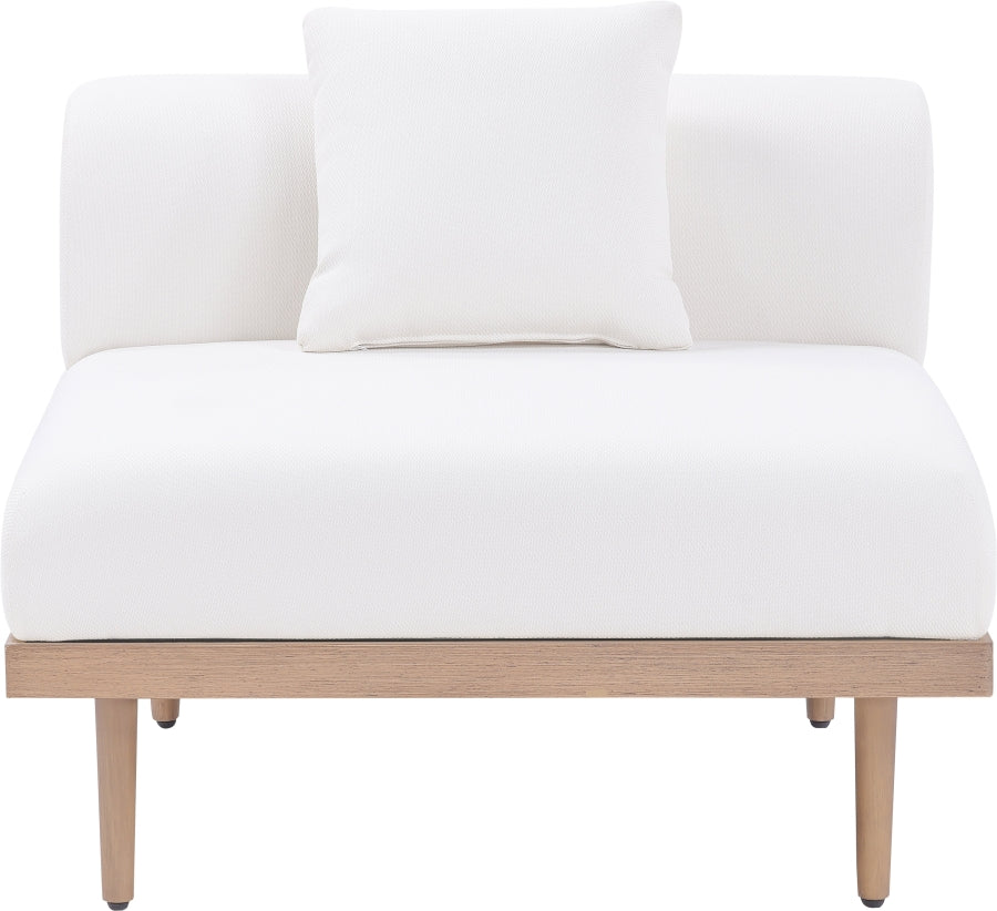 Laguna Resilient Water Resistant Fabric Upholstered Outdoor Patio Modular Armless Chair - Image 2