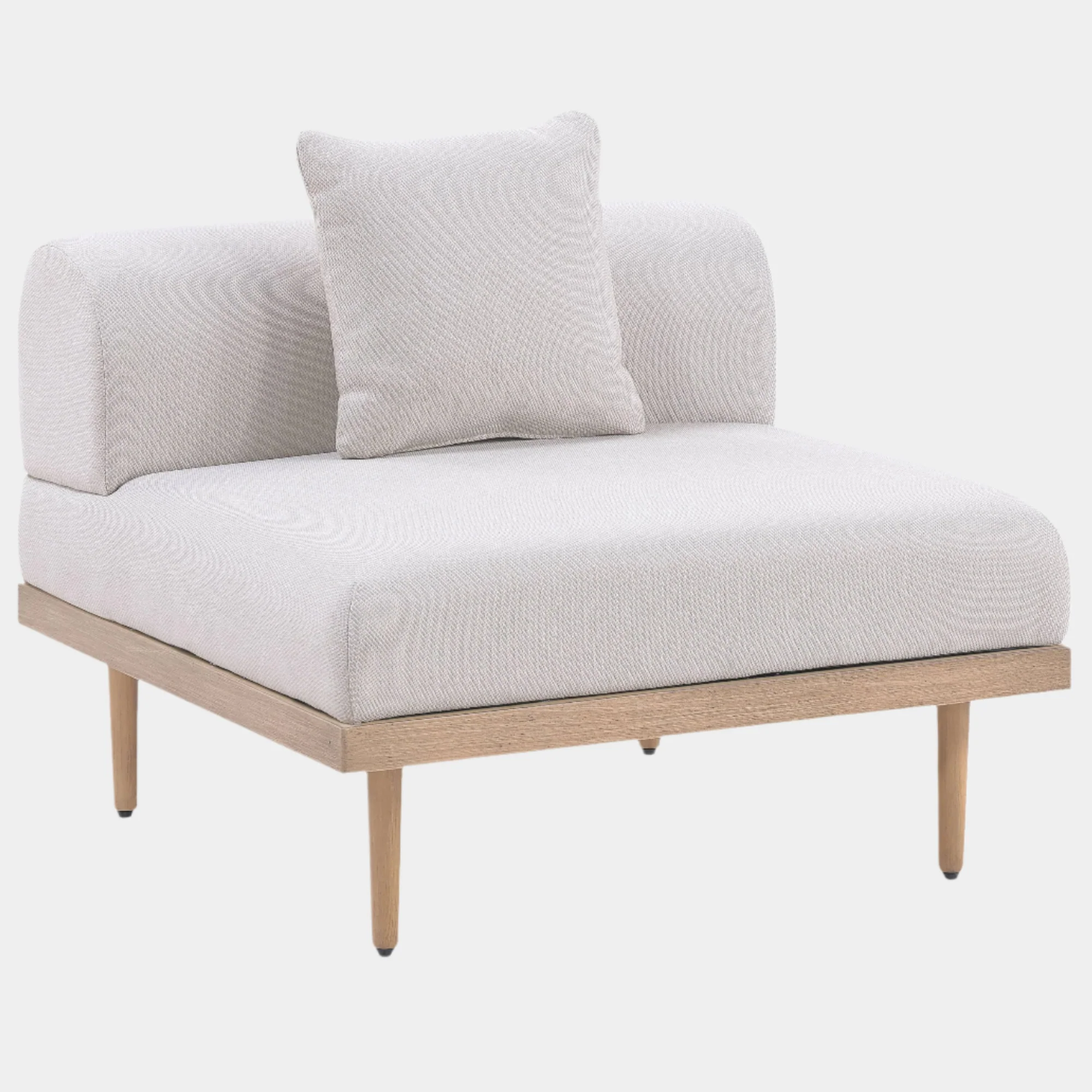 Laguna Resilient Water Resistant Fabric Upholstered Outdoor Patio Modular Armless Chair - Image 7