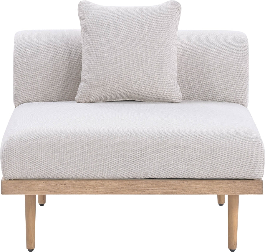 Laguna Resilient Water Resistant Fabric Upholstered Outdoor Patio Modular Armless Chair - Image 8