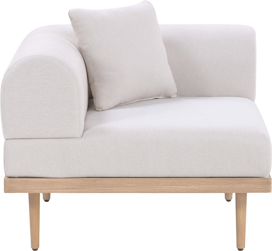 Laguna Resilient Water Resistant Fabric Upholstered Outdoor Patio Modular Corner Chair - Image 8