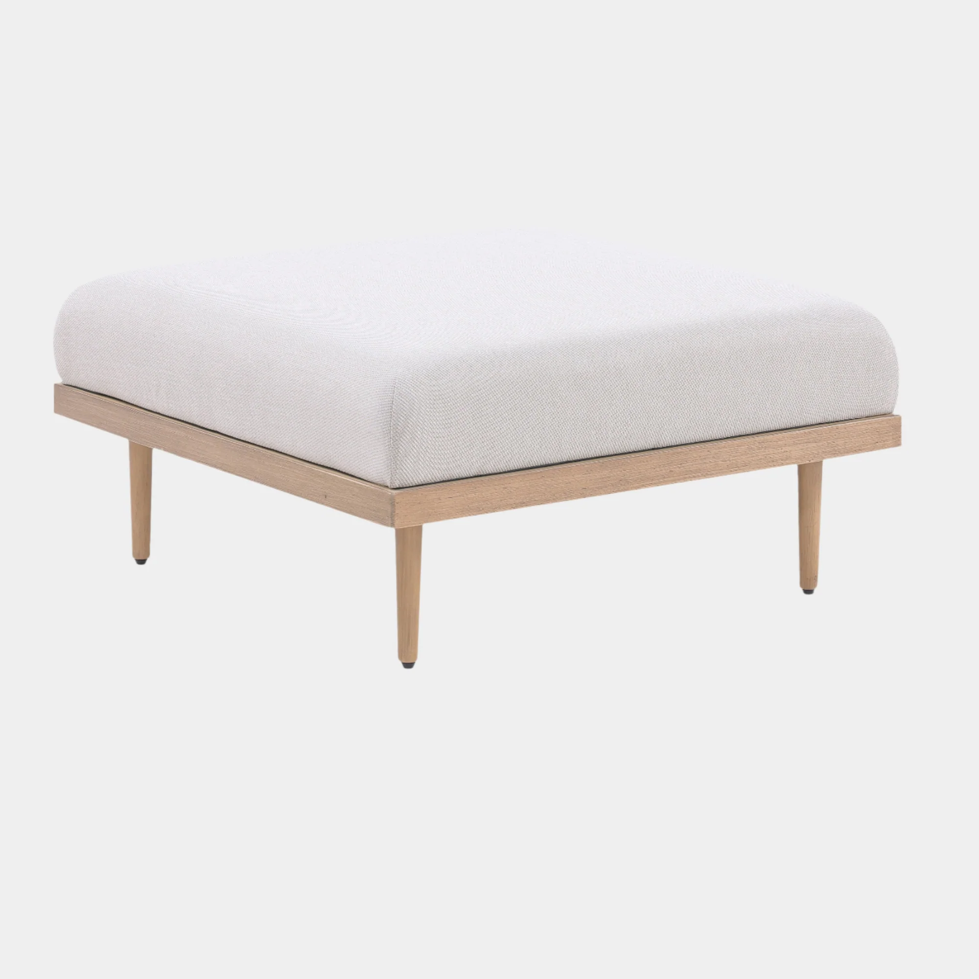 Laguna Resilient Water Resistant Fabric Upholstered Outdoor Patio Ottoman - Image 5