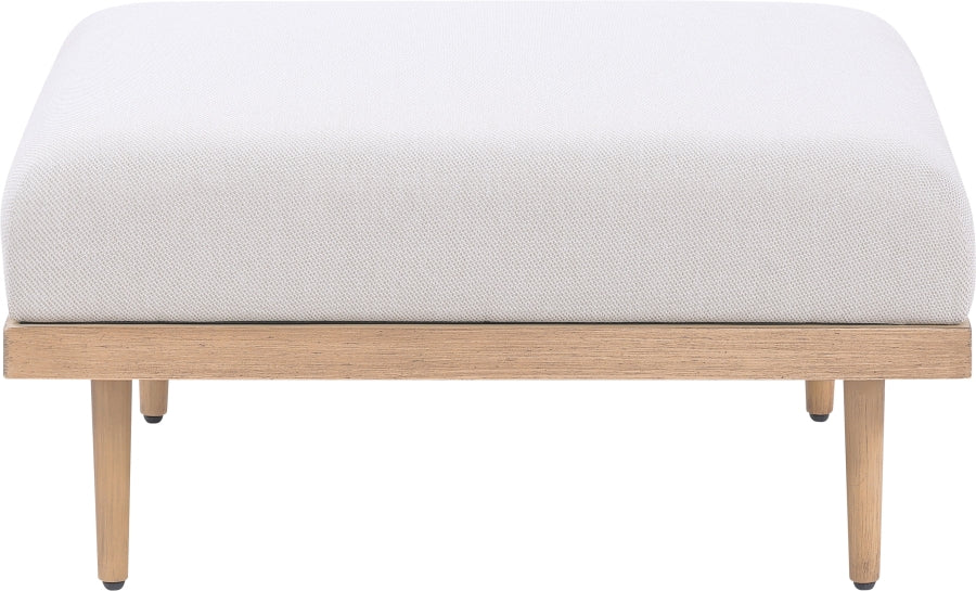 Laguna Resilient Water Resistant Fabric Upholstered Outdoor Patio Ottoman - Image 6