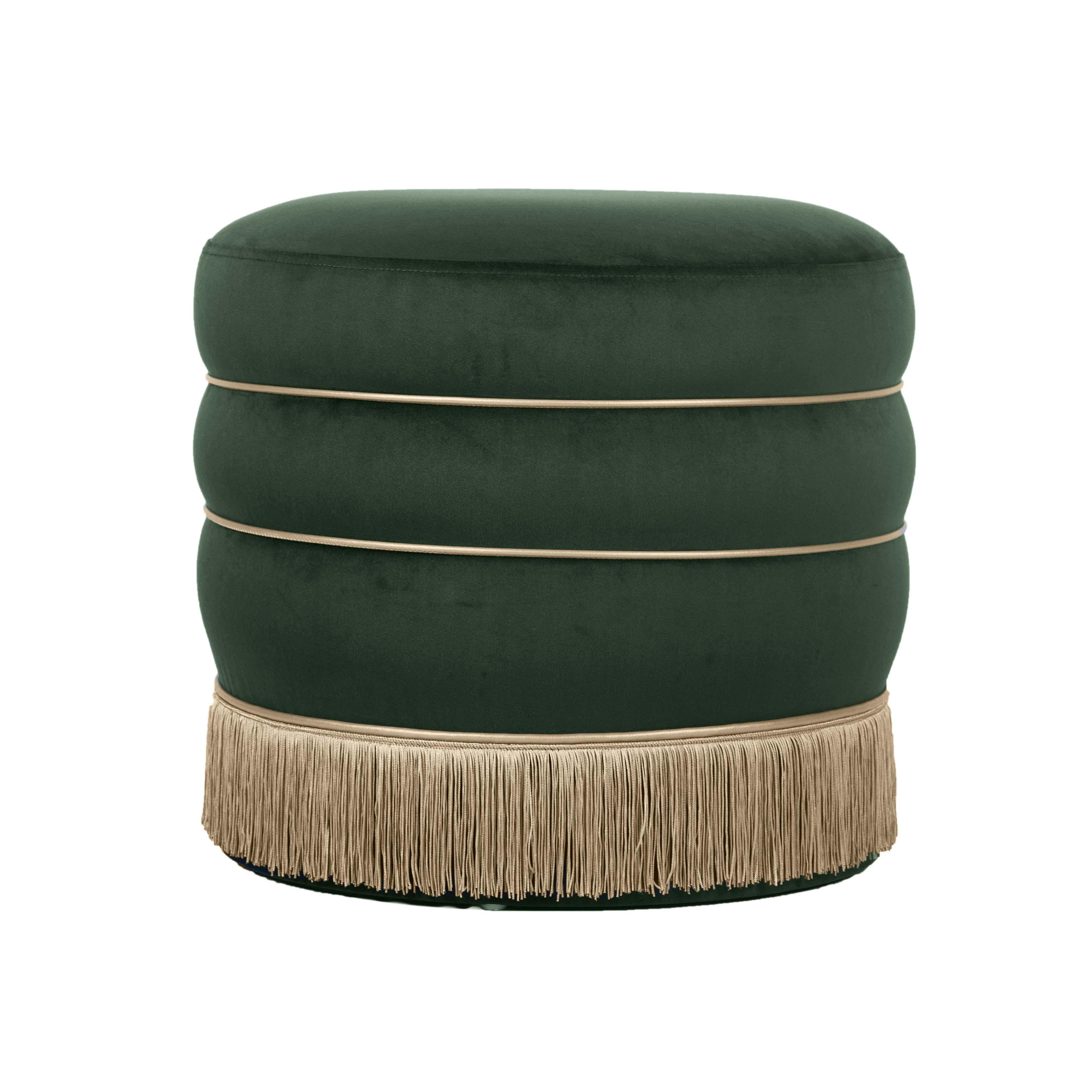 Lakka Performance Velvet Ottoman - Image 3