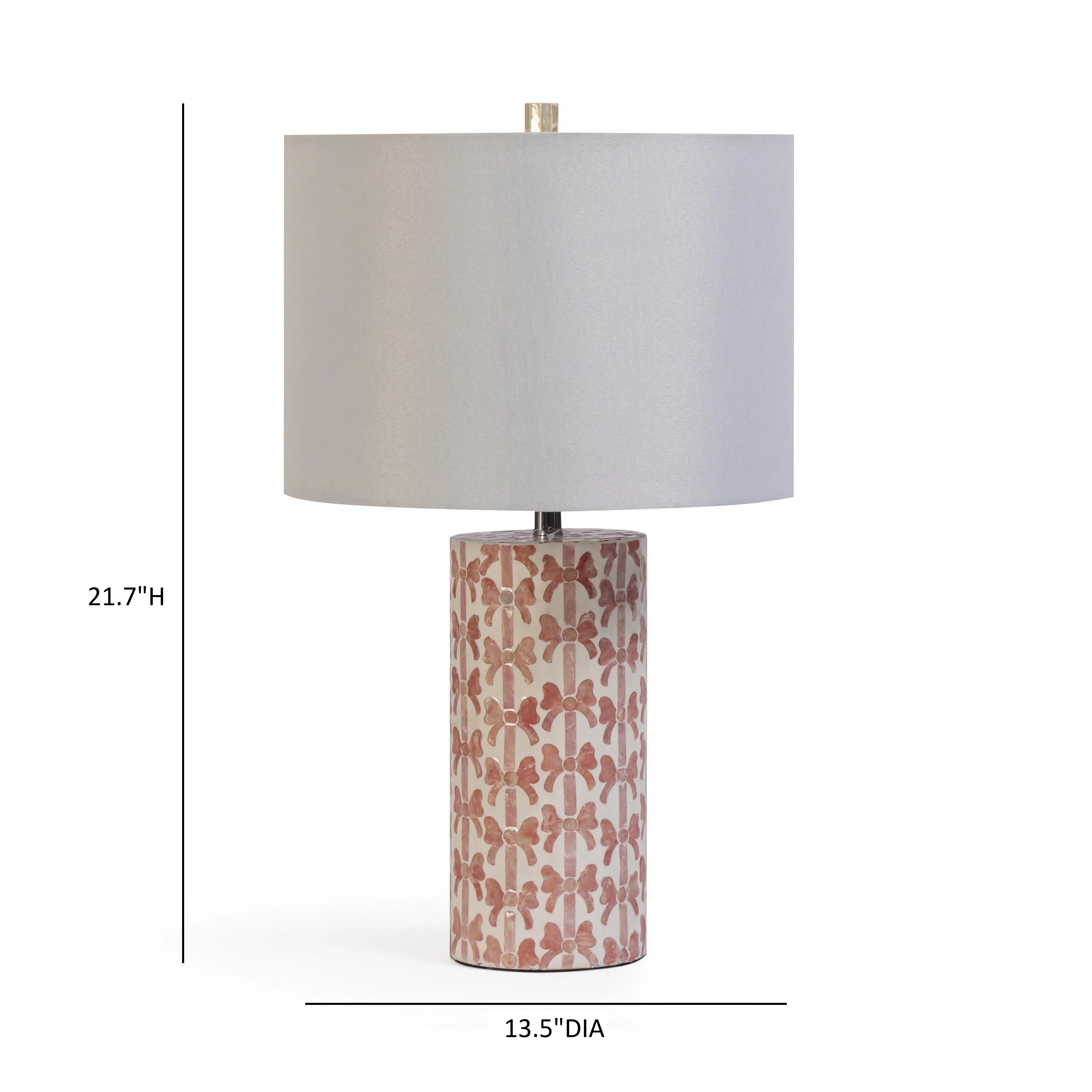 Lassy Pink Ribbon Capiz Shell Table Lamp - Image 8